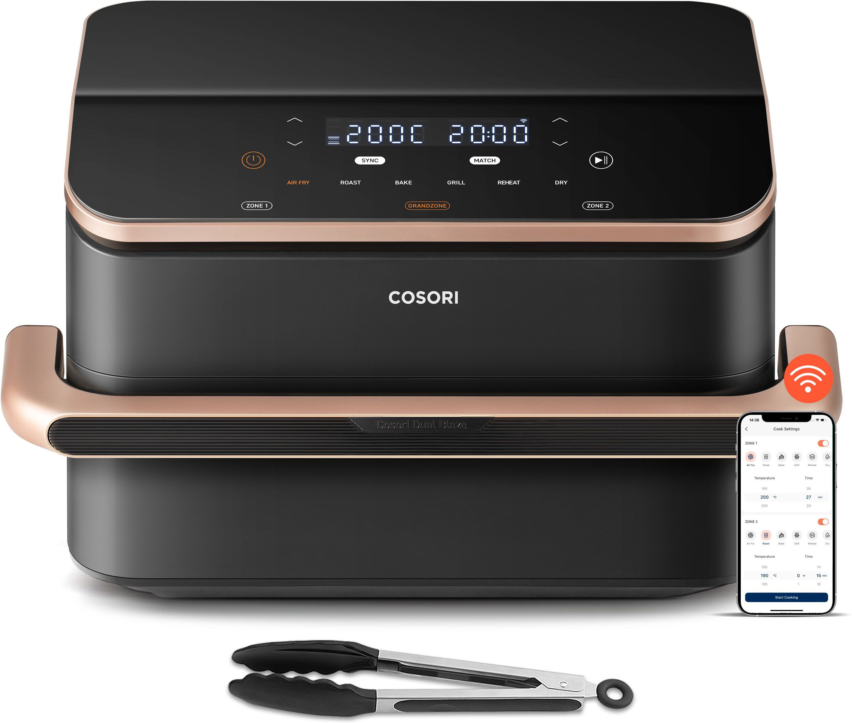Cosori Heißluftfritteuse CAF-TF101S-AEUR, 2800 W