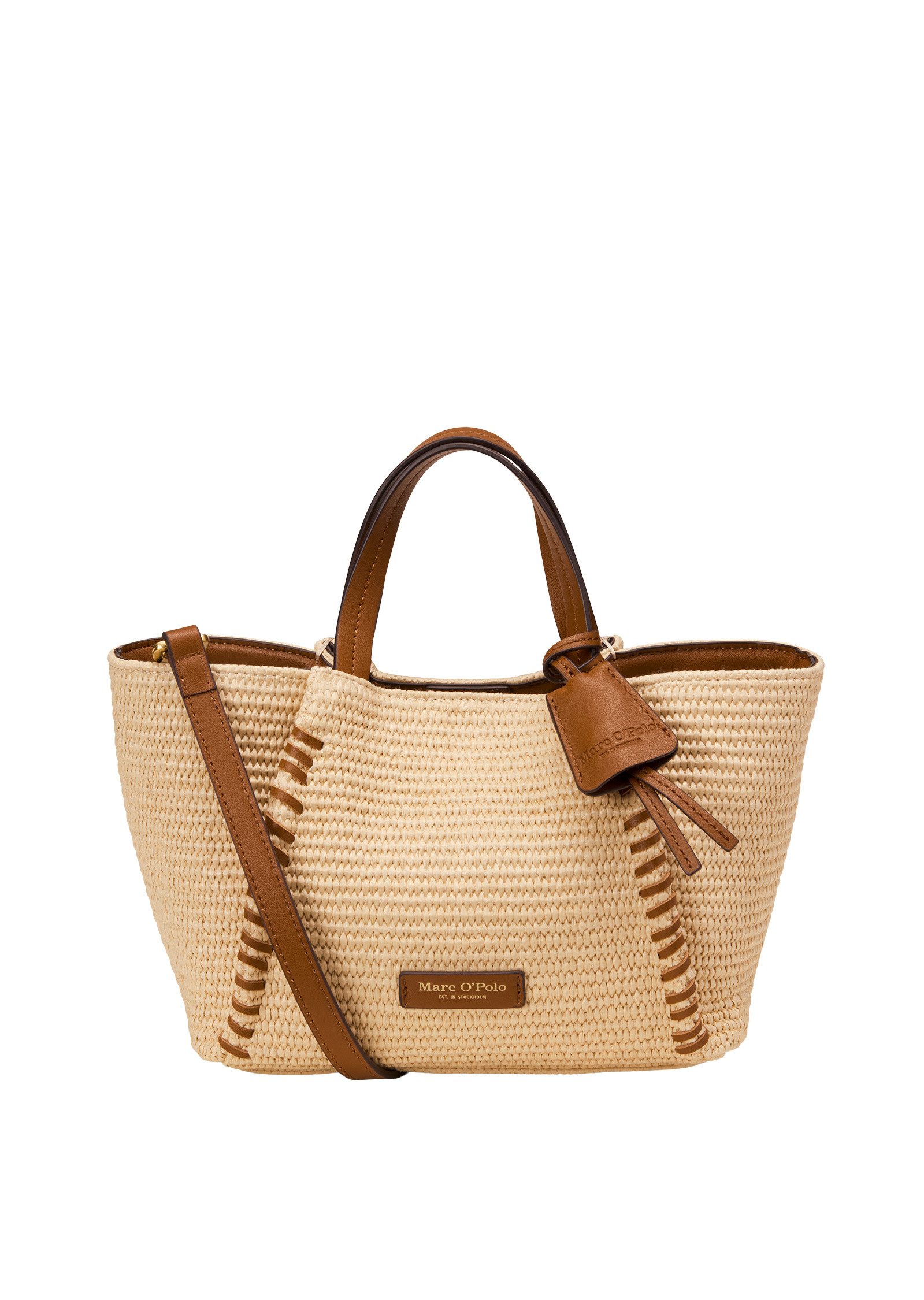 Marc O'Polo Umhängetasche mit edlen Echtleder-Details