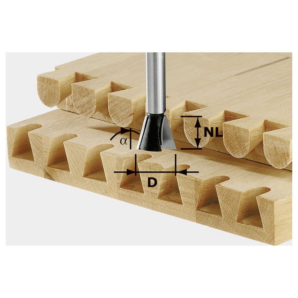 Fräse Festool 491165 Grat-/Zinkenfräser Länge 58 mm Produktabmessung, Ø 2