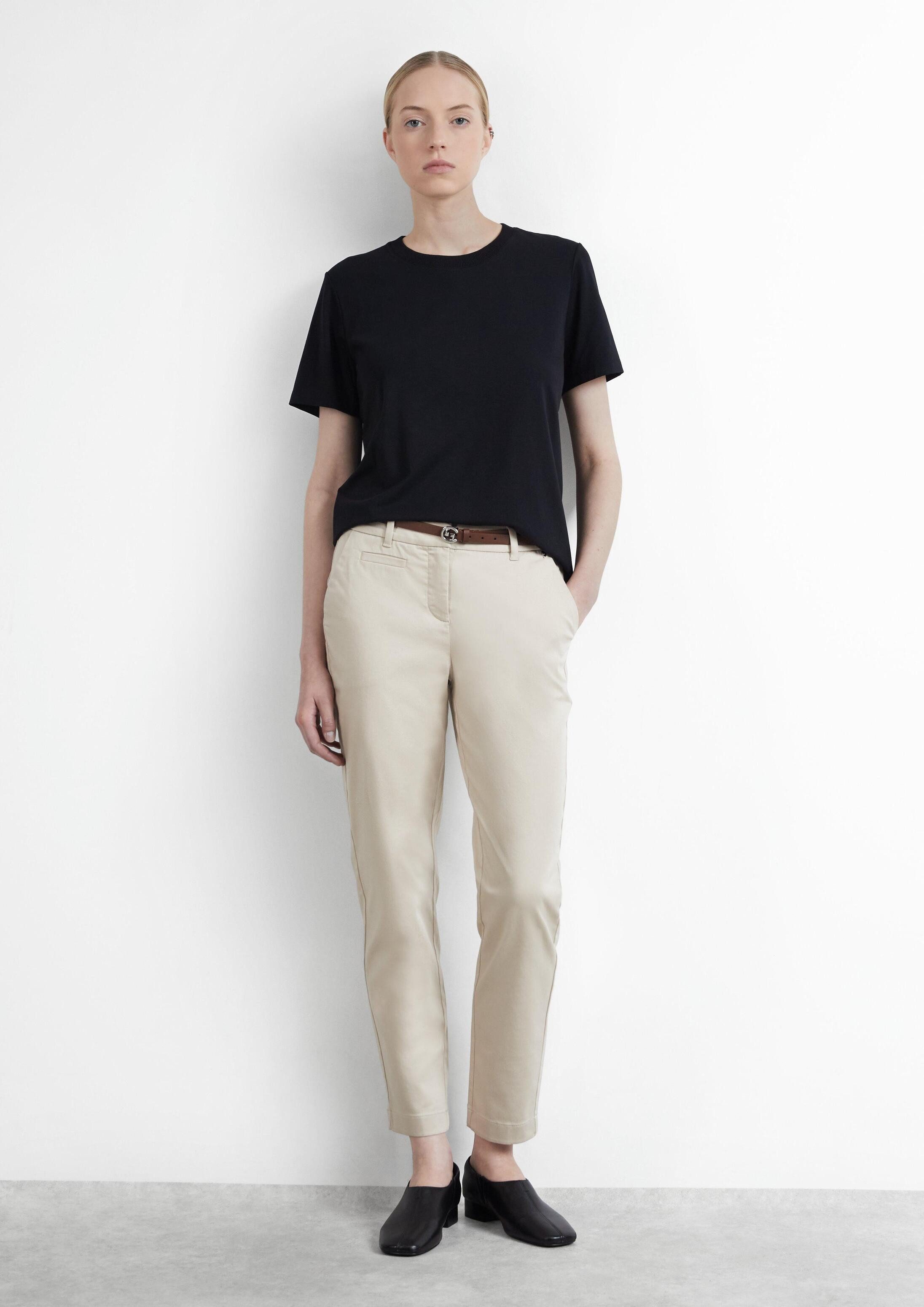 comma Chinos Hose Chinohose mit Gürtel