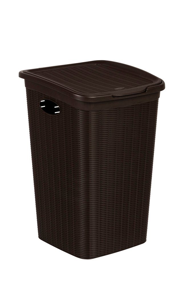 Kreher Wäschekorb im Rattan Design 50 Liter Volumen (Farbe wählbar)