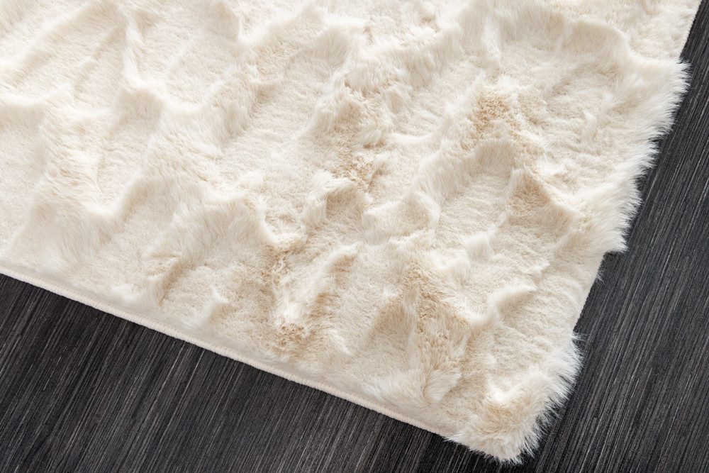 riess-ambiente Designteppich DUNE 230x160cm beige - 3D-Hochflor, Hoch-Tief-Effekt, Fell, modern, rechteckig, Höhe: 36 mm, Hochflor-Teppich für Indoor - ideal fü – Bild 3 von 5