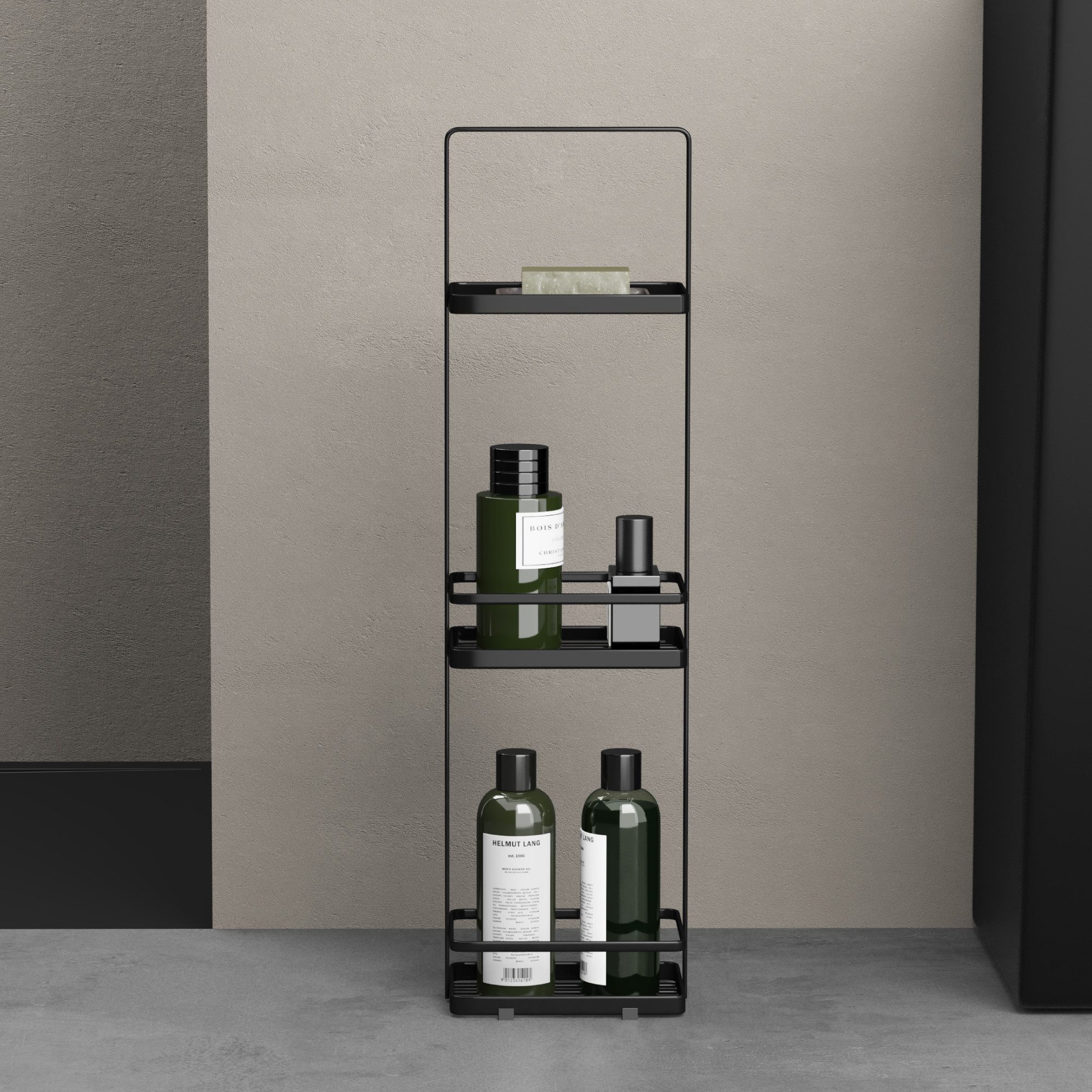 doporro Badregal Duschregal Badzimmerregal Bodenstehend 3 Etagen-Duschkorb Reglo02, 3 Etagen, 6kg Tragkraft