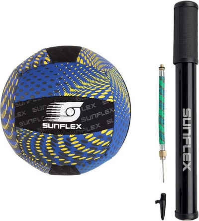 Sunflex Beachball Ball Splash Größe 5 blau inkl. Pumpe