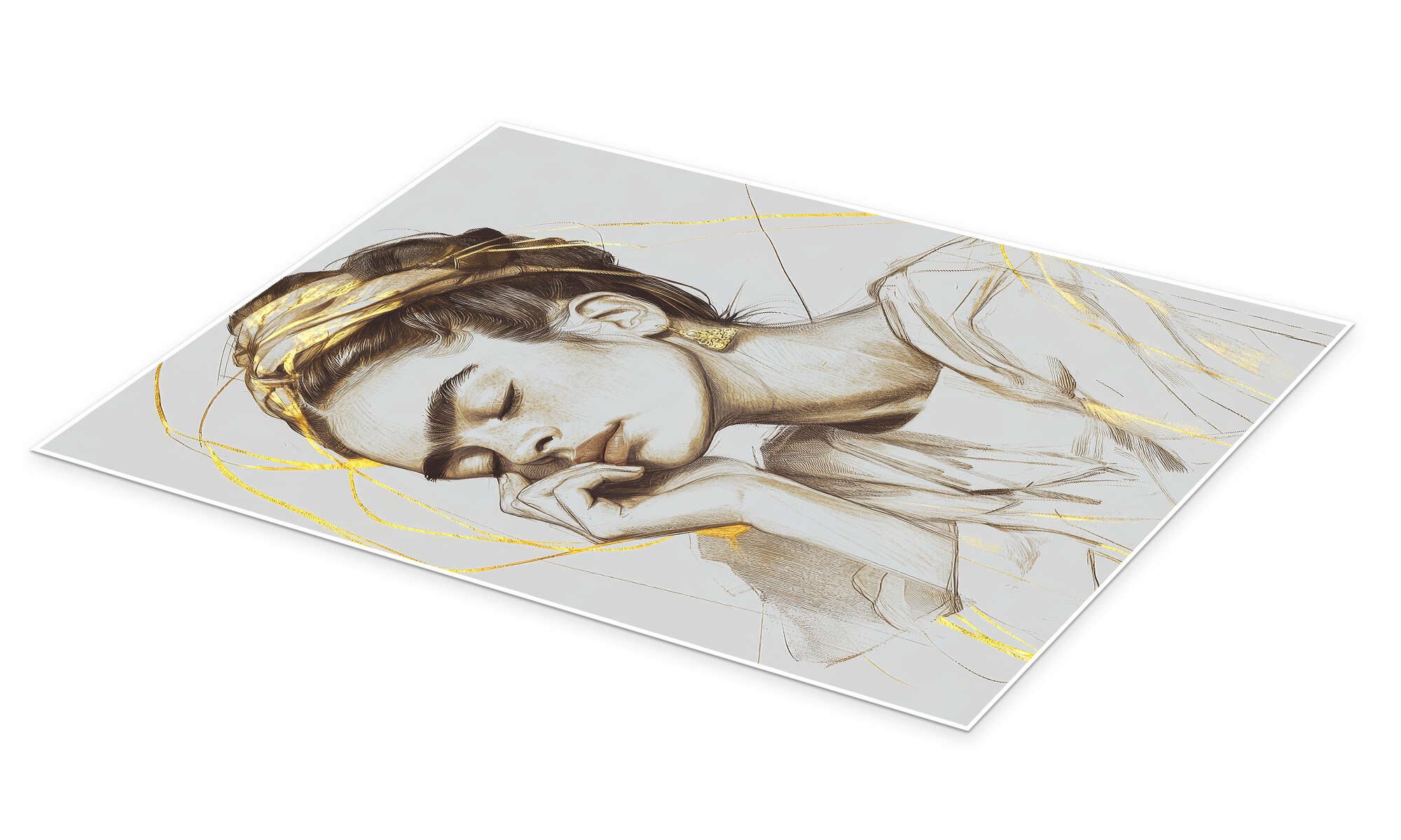 Posterlounge Wandbild Frida Kahlo verträumt, DejaReve, erhältlich als Poste günstig online kaufen