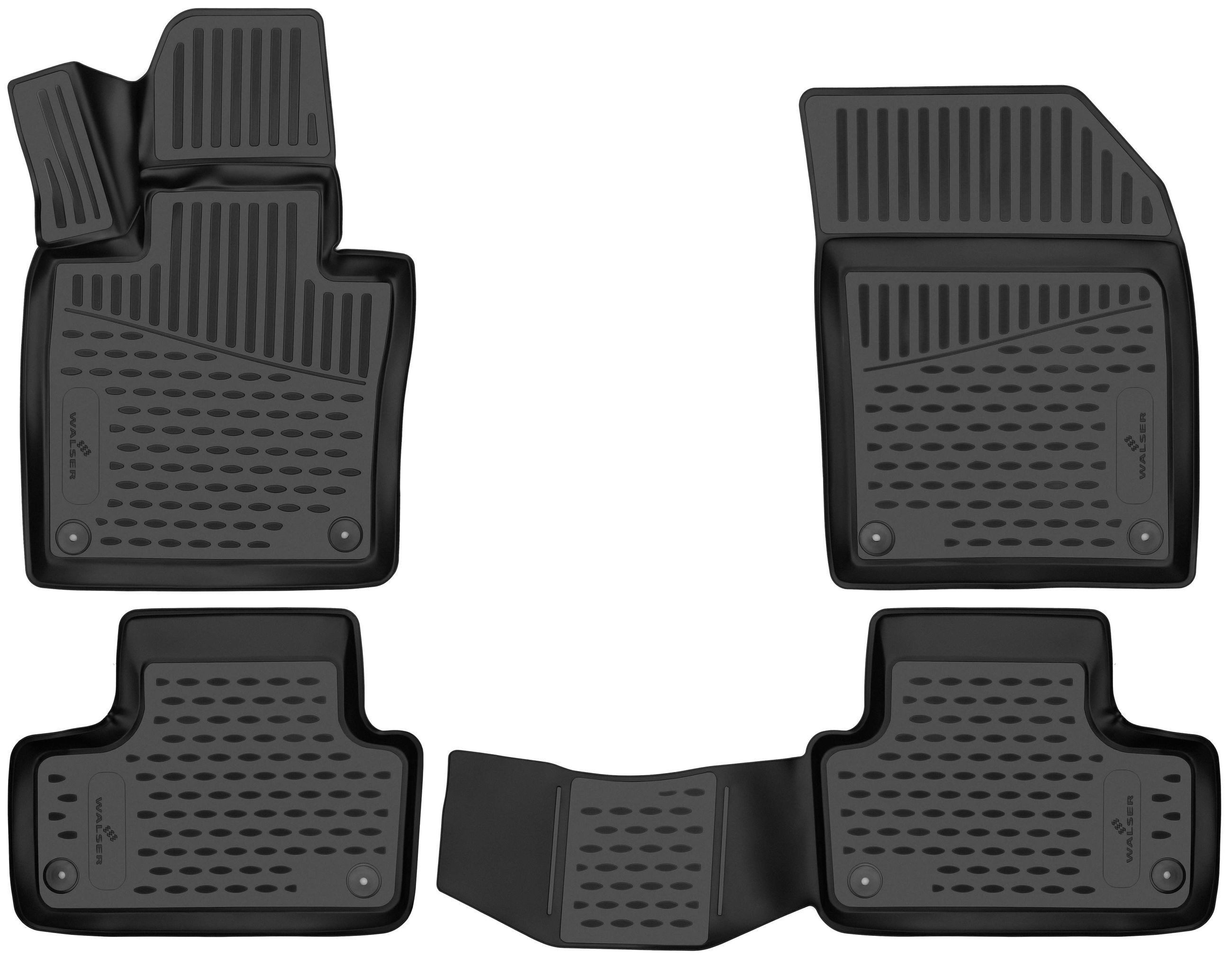WALSER Kofferraumwanne Gummimatten XTR für Volvo XC60 II 03/2017 - Heute (4 St), für VOLVO XC60 II (246) VOLVO XC60 II (246) 03/2017-