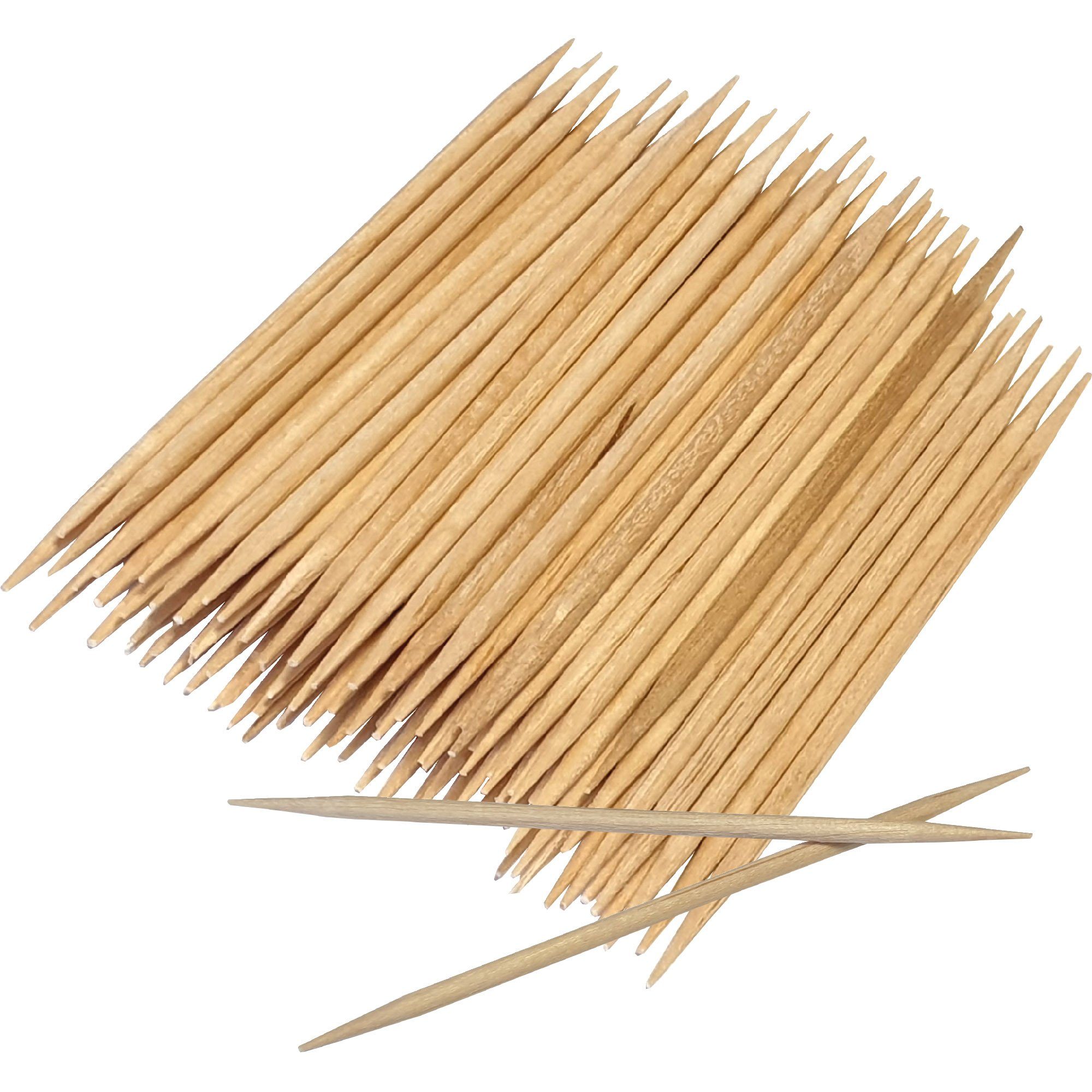 Bestlivings Einwegbesteck-Set (300-tlg), Holz, Premium Zahnstocher (3000 Stück) für Zahnhygiene und zum Basteln
