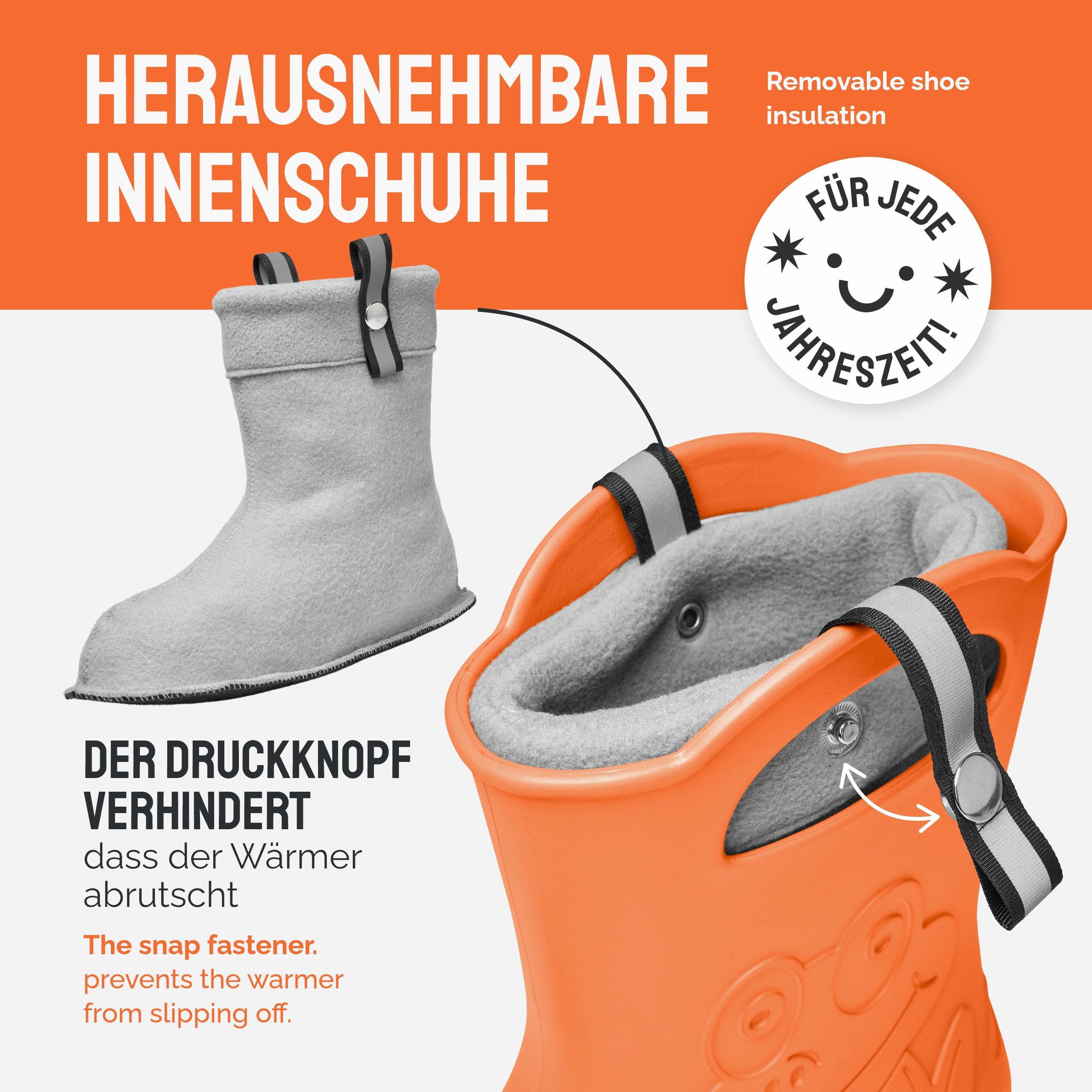 Ladeheid Damen federleichte EVA Gummistiefel Regenschuhe gefüttert LA-CA-23 Gummistiefel