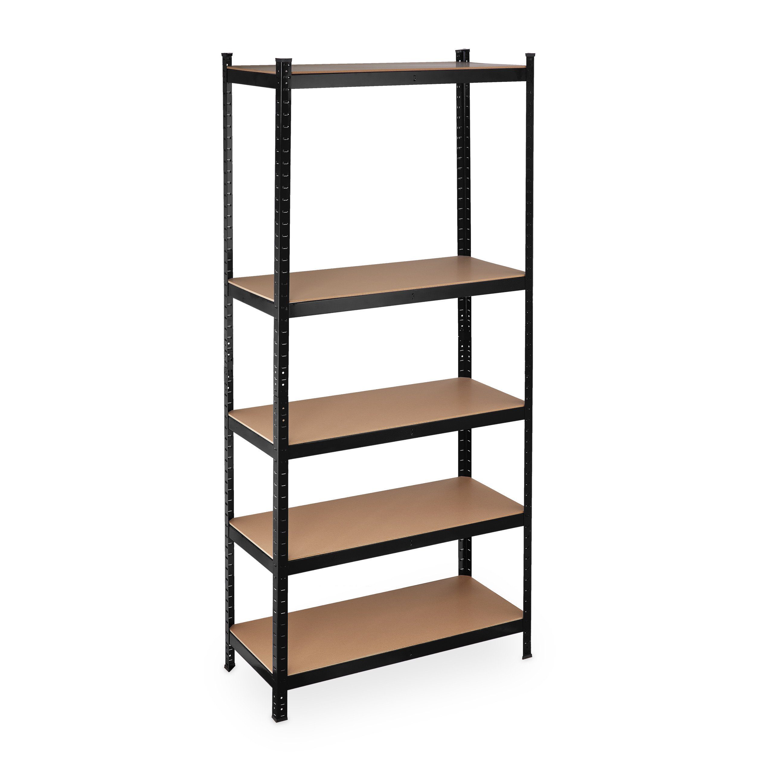 relaxdays Schwerlastregal 220 cm schwarz, 9-tlg.