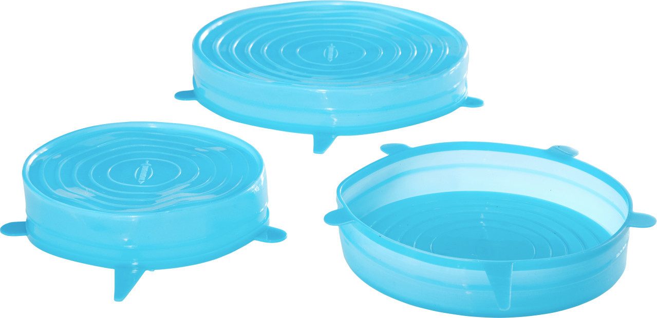 Durandal Frischhaltedeckel Durandal Silikondeckel 3er-Set groß blau