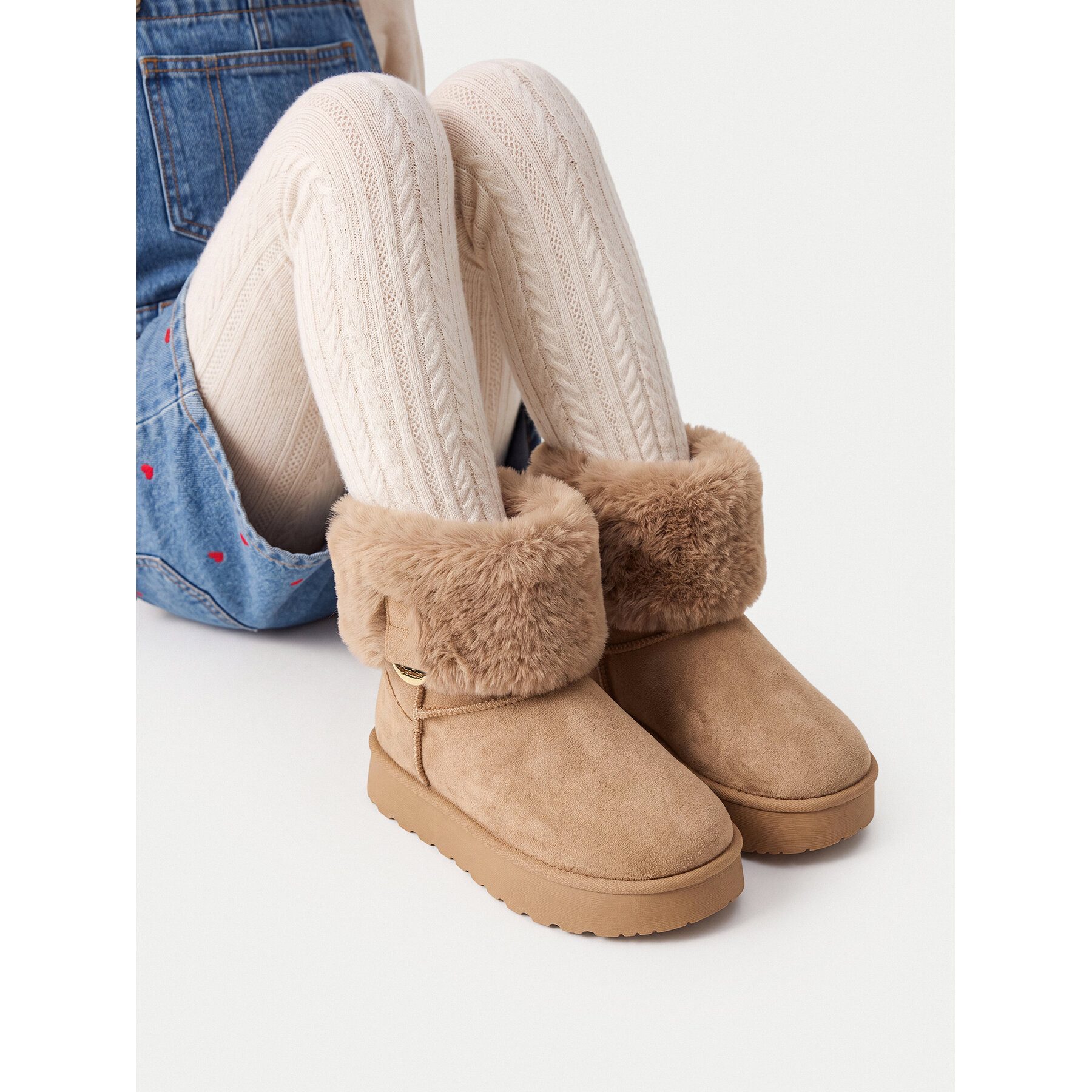 DeeZee Deezee Mädchen Schneestiefel 5907964265542 Beige Snowboots – Bild 2 von 4