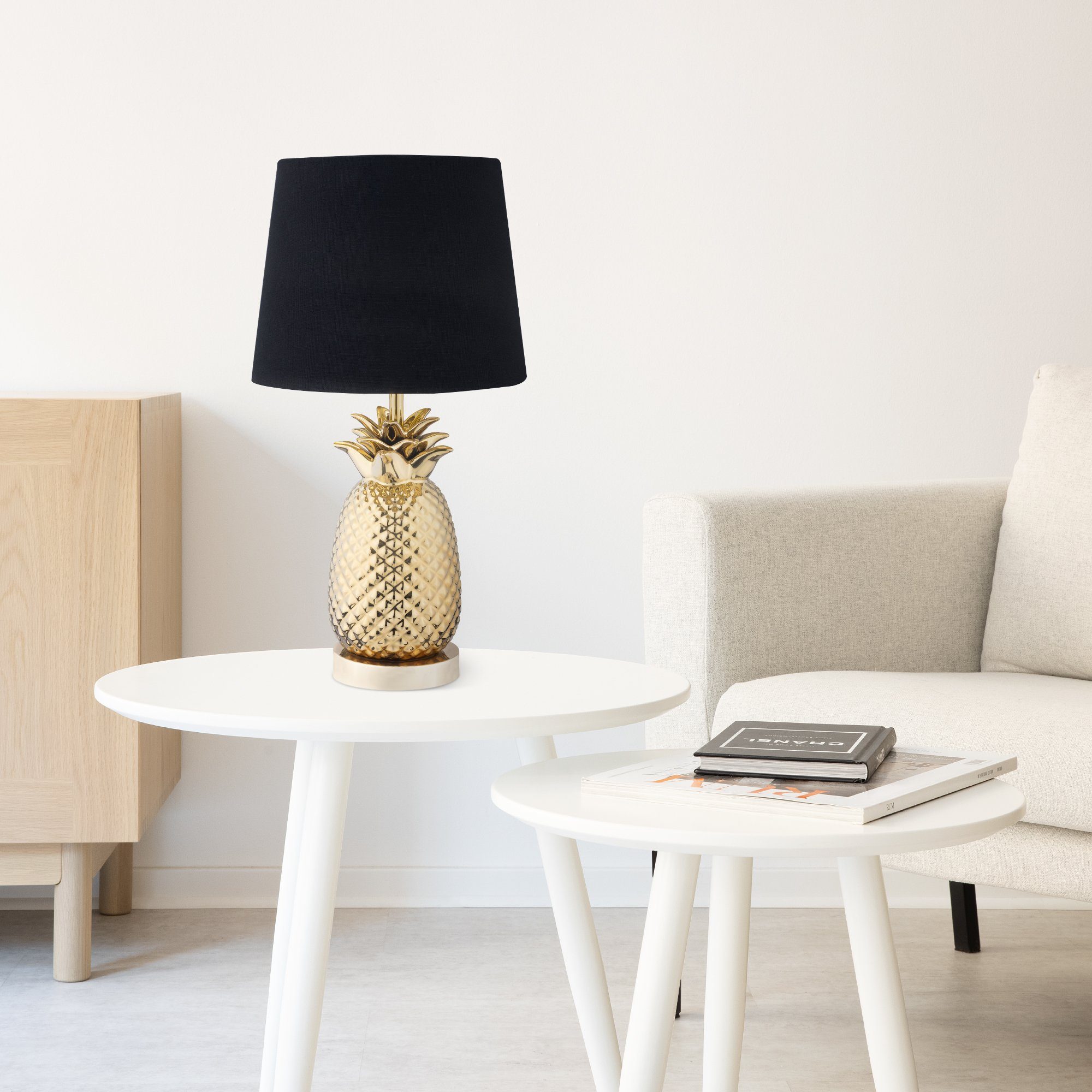 Navaris Lampenschirm 2x Schirm Tischlampe E27 rund - 16,2cm hoch - 15,3-22c günstig online kaufen