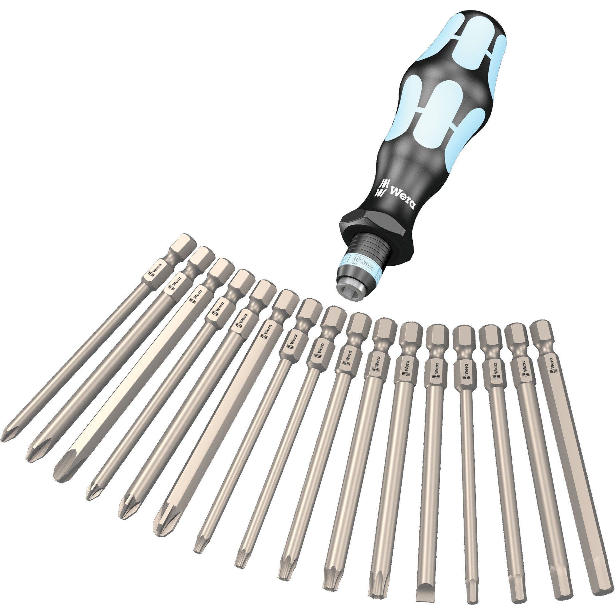 Edelstahl Wera Bit-Set Kraftform Wera 60, Kompakt