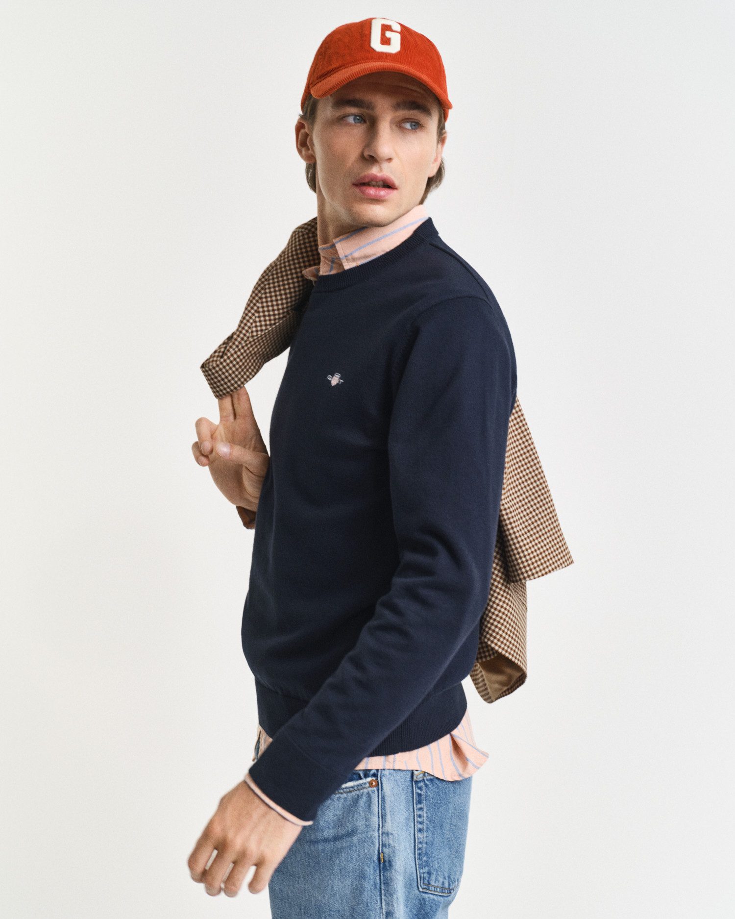 Gant Rundhalspullover CLASSIC COTTON C-NECK Premium Strickpullver aus weich günstig online kaufen