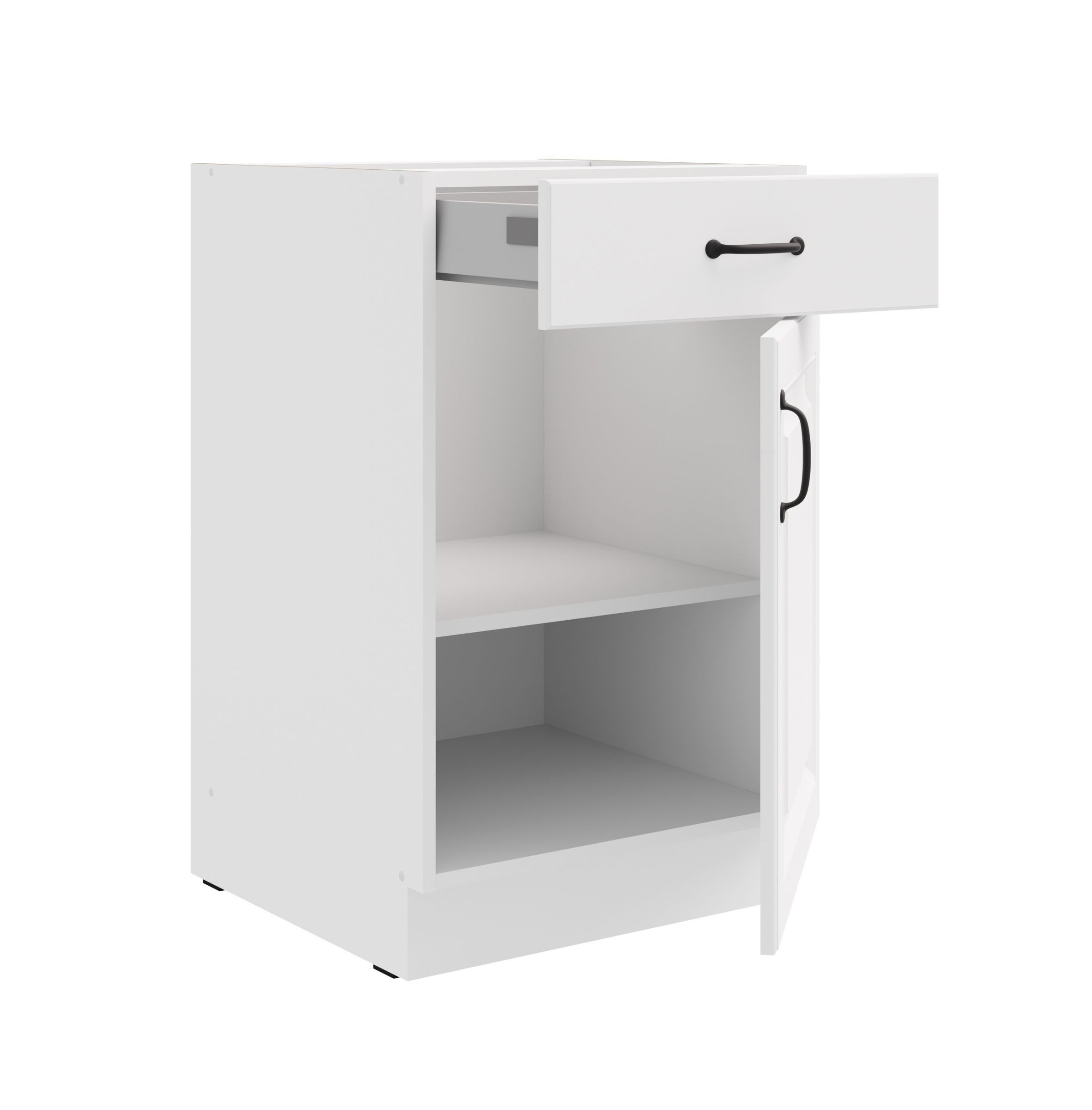 Küchen-Preisbombe Unterschrank 50 cm Küche Stilo Weiß Küchenzeile Vollauszu günstig online kaufen