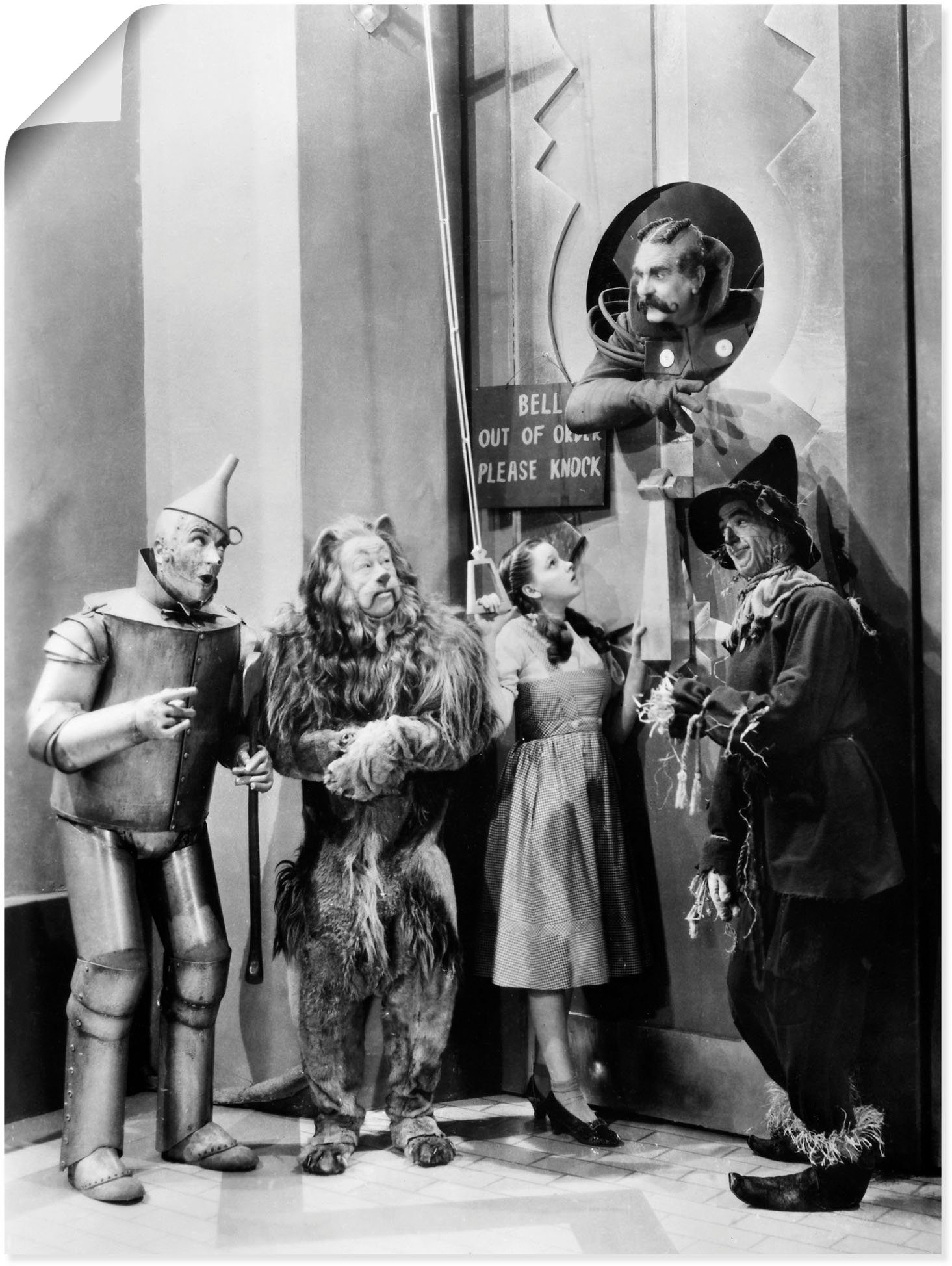 Wandbild Oz von Wandaufkleber als versch. Poster 1939, Film Zauberer St), in Der (1 Leinwandbild, Größen Artland oder Alubild,