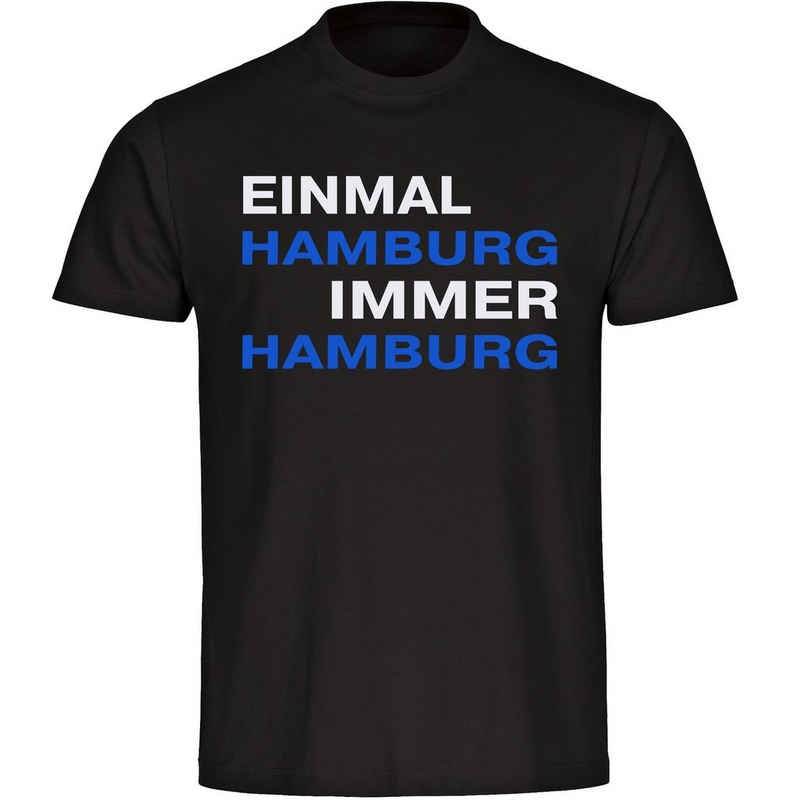 multifanshop T-Shirt Kinder Hamburg - Einmal Immer - Boy Girl