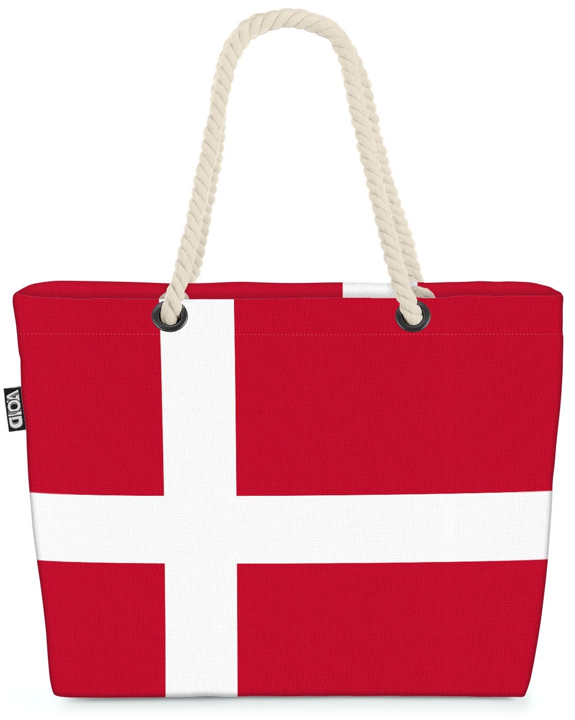 VOID Strandtasche (1-tlg), Dänemark Flagge Fan EM Länderflagge WM