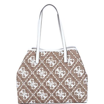 Guess Umhängetasche GUESS Damen Shopper Vikky Latte Logo/White (1-tlg)