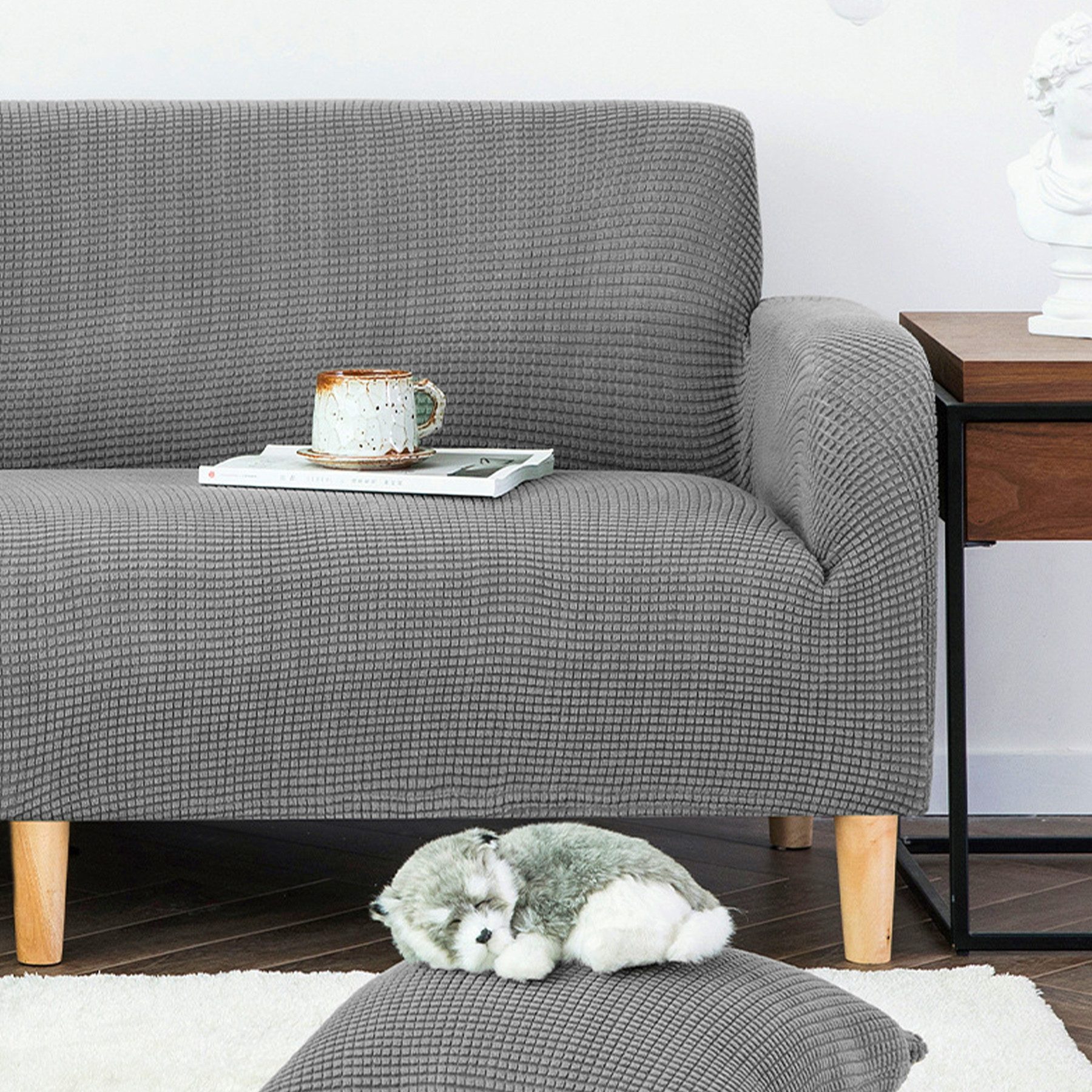 Mutig Sofabezug Stretch Sofabezu, rutschfeste Couchbezug mit Elastischen Ri günstig online kaufen