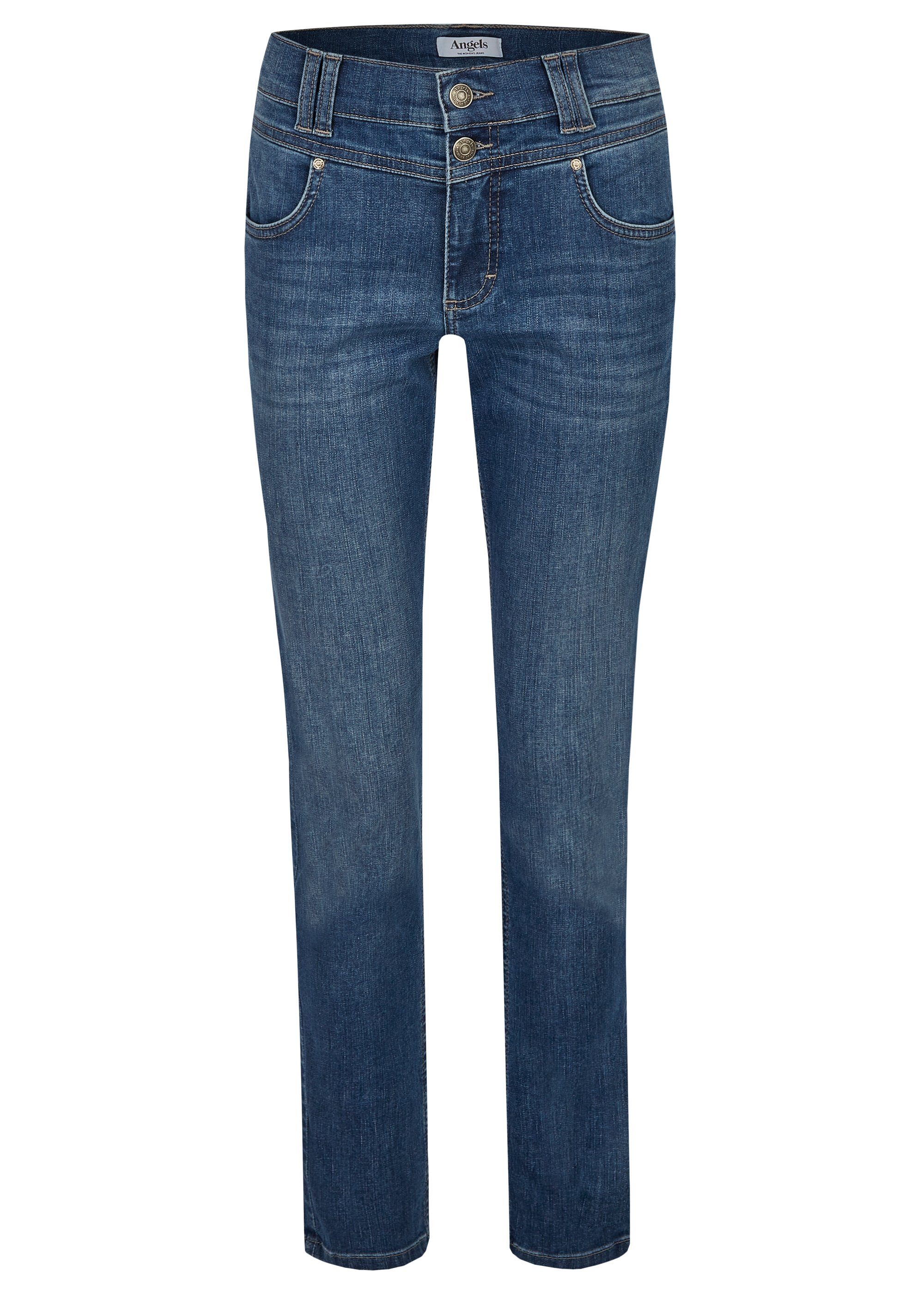 ANGELS Stretch-Jeans ANGELS JEANS SKINNY BUTTON mid blue used 346 1203.3358 - STRETCH