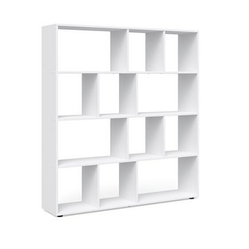 Vicco Raumteiler Bücherregal Standregal 12 Fächer Weiß