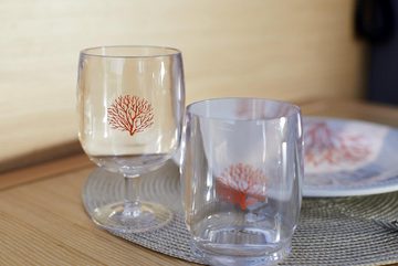 Marine Business Longdrinkglas Wasserglas Set 6 Stück, unzerbrechlich - Coral, Ecozen