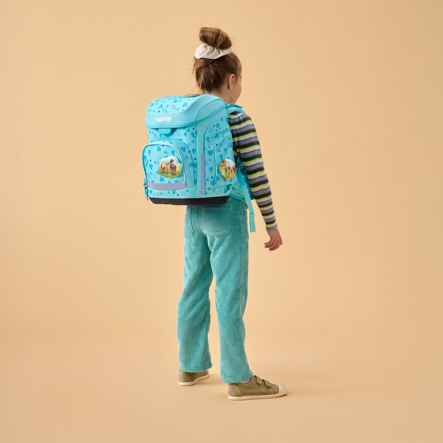 ergobag Schulranzen Schulranzen-Set CUBO ReitBärtraum 5-teilig (5-teilig), ergonomisch, höhenverstellbar, Your-Size-System, ab 1. Klasse – Bild 2 von 5