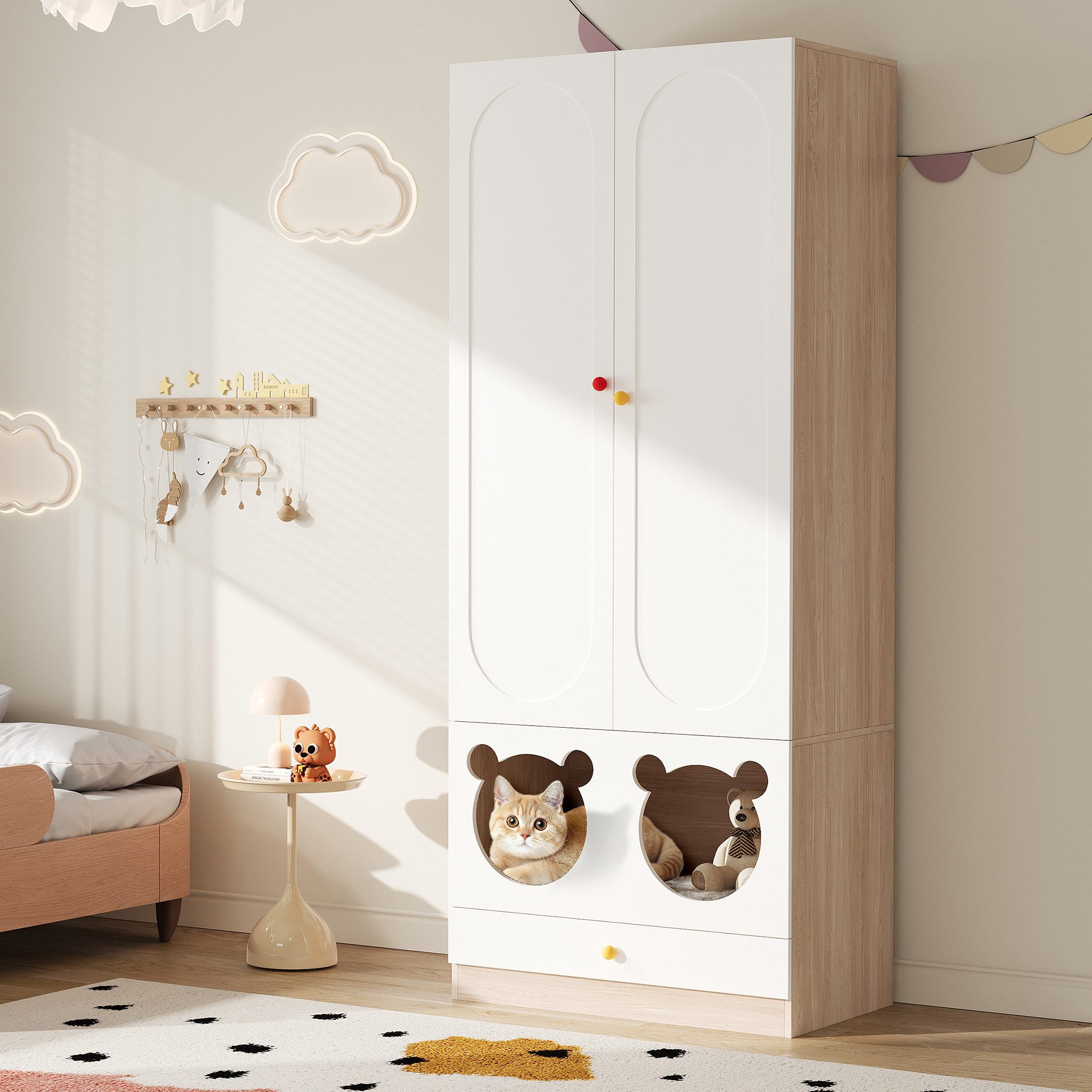 Flieks Kleiderschrank (1-St) Kleiderschrank mit Kleiderstange günstig online kaufen