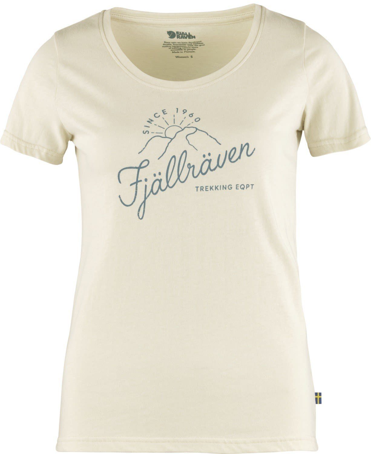 White W T-Shirt Sunrise Kurzarm-Shirt Fjällräven Chalk Damen Fjällräven T-shirt