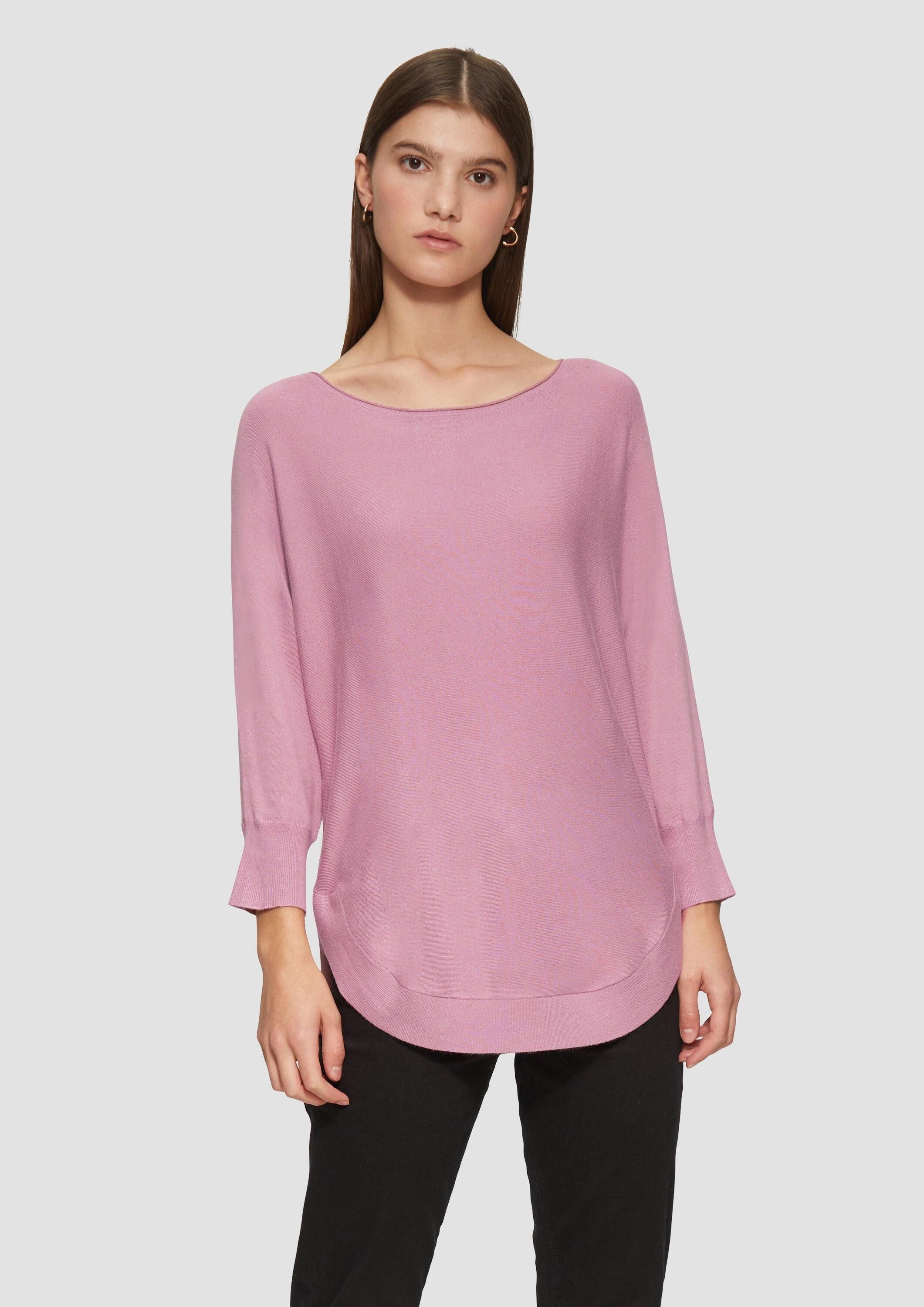 QS Longpullover Strickpullover Strickpullover mit Fledermausärmeln günstig online kaufen