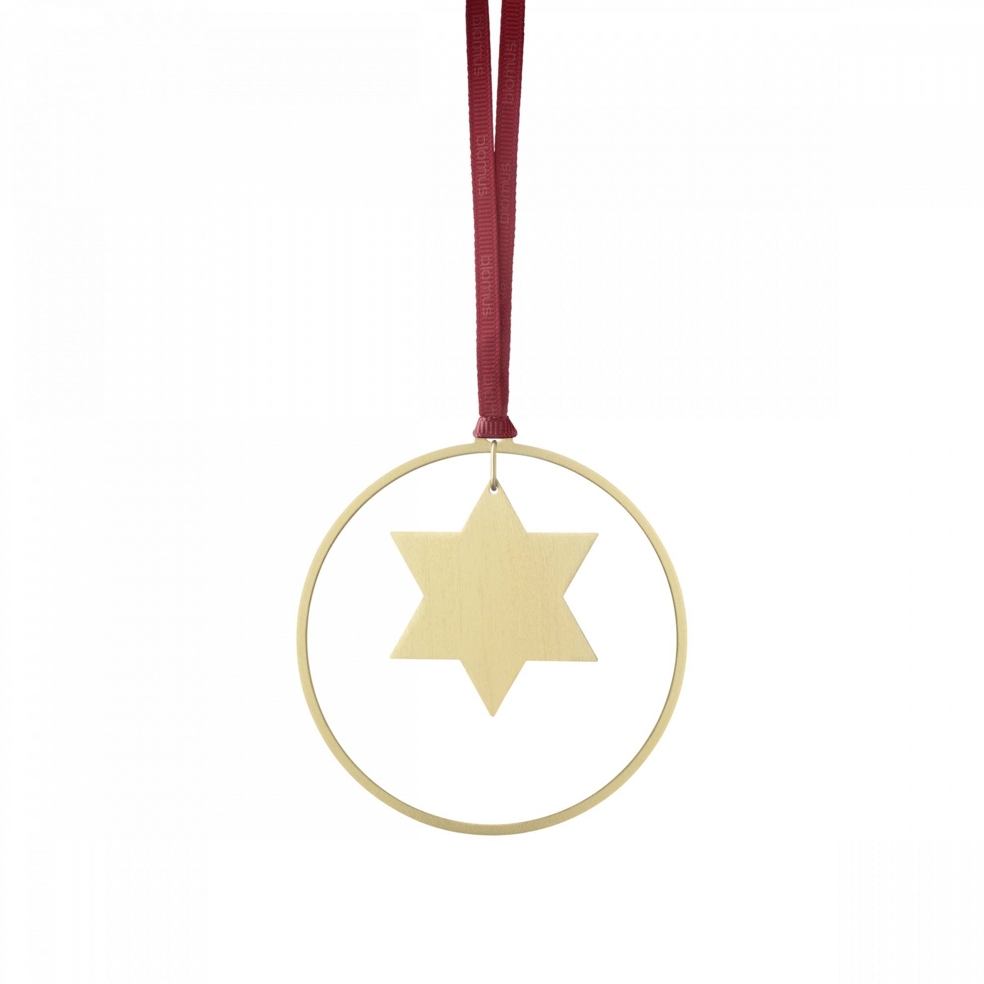 blomus Christbaumschmuck -KITAI- Edler Weihnachtsschmuck im 4er Set: Skandinavische Eleganz (4-tlg), Designer, Weihnachten, 4er Set, Hochwertig, Formen, Messing, Satinband