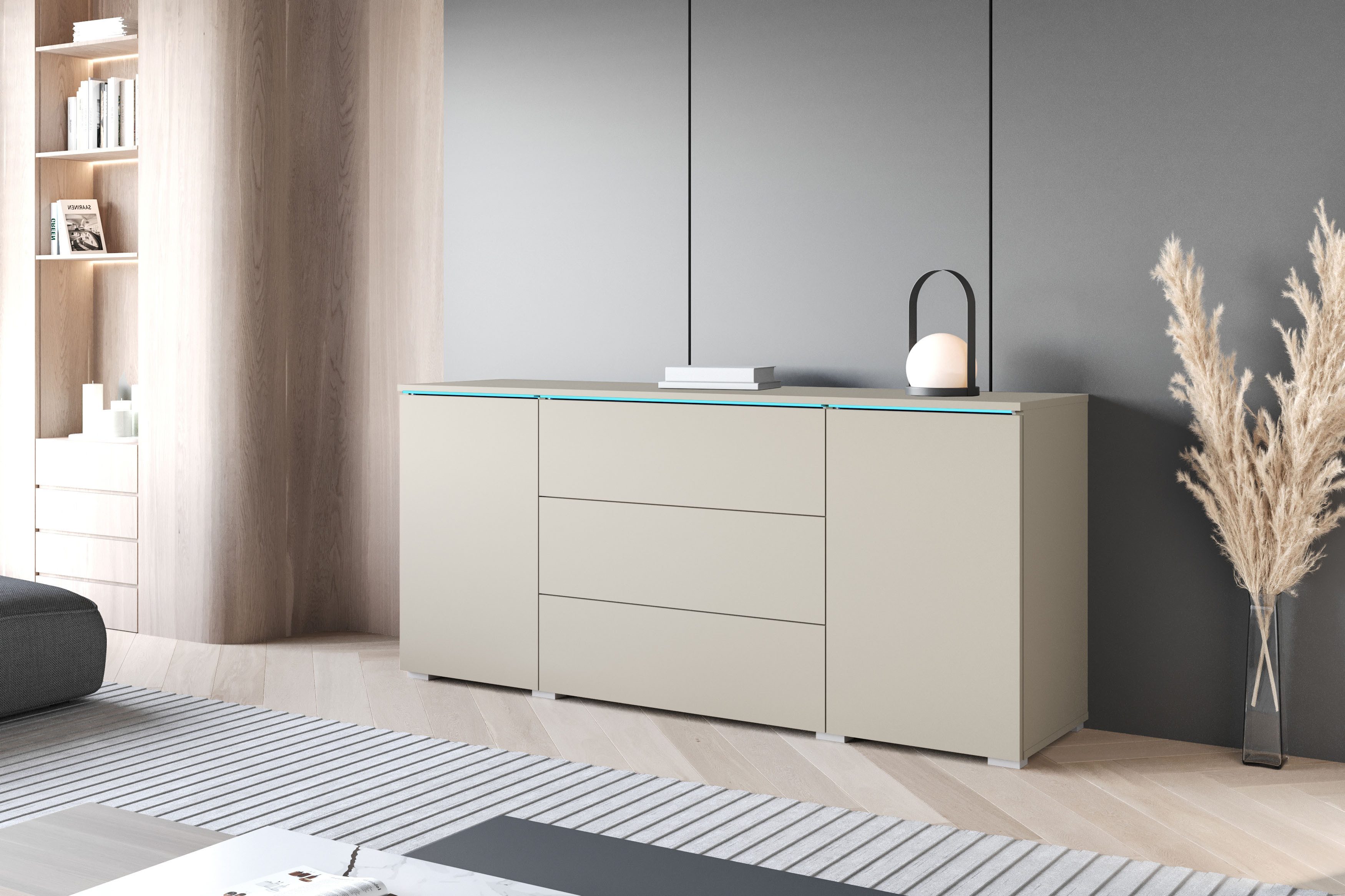 INOSIGN Sideboard VERA, grifflos, verstellbare Einlegeböden, günstig online kaufen