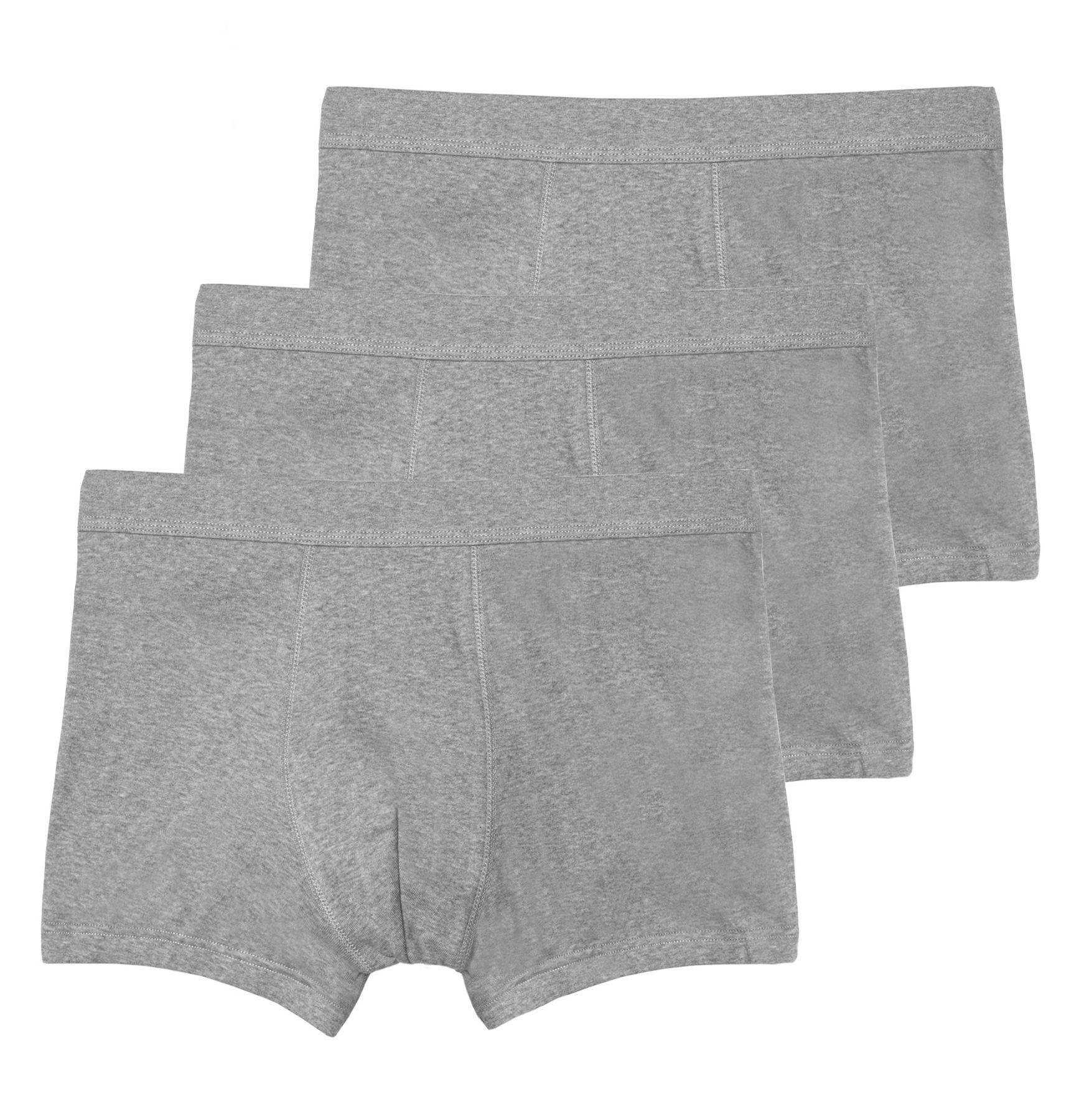 HAASIS Bodywear 1919 Retro Pants Herren Pants 77303413-graumeliert (Packung, 3-St., 3er Pack) Optimale Passform, pflegeleicht, formbeständig, strapazierfähig