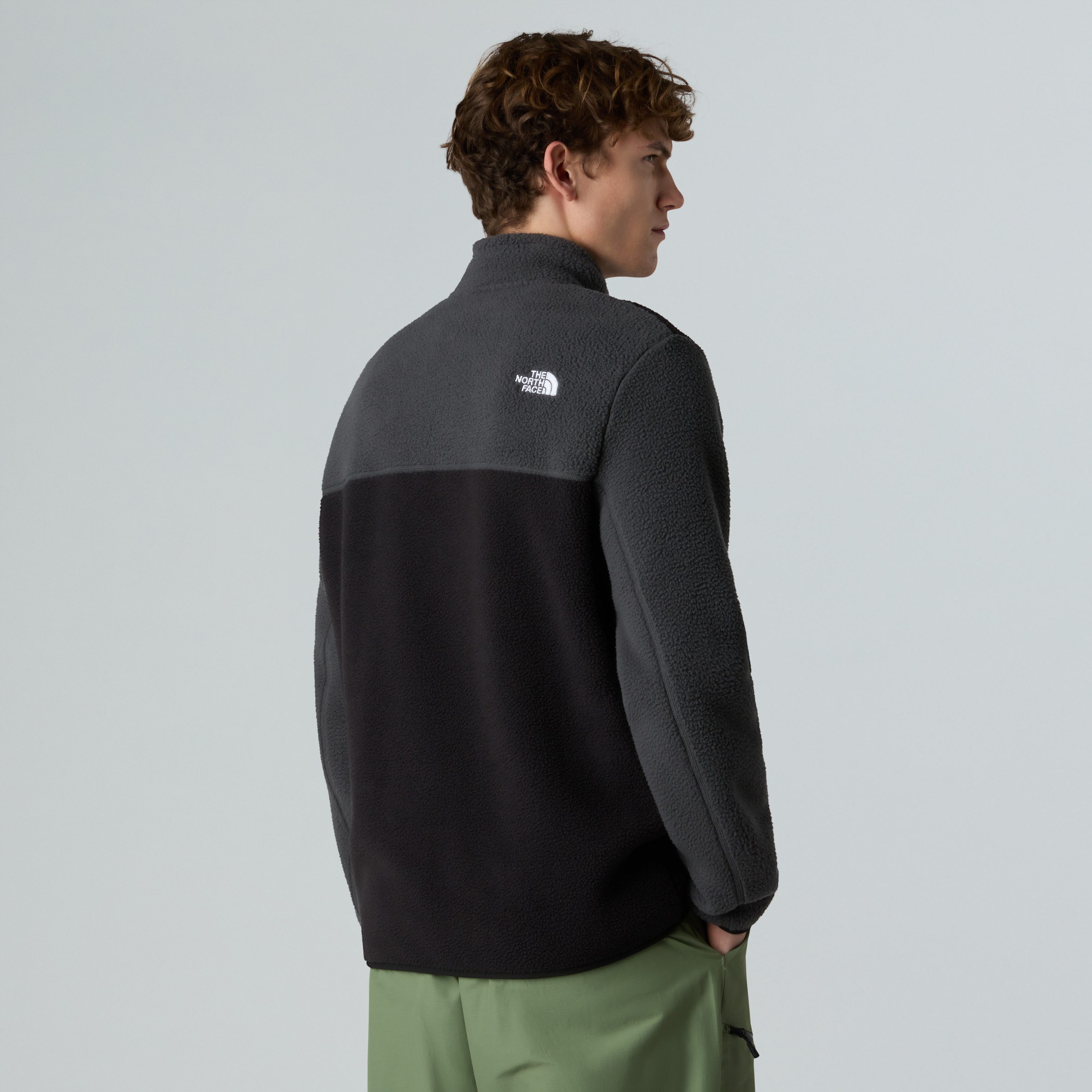 The North Face Strickfleece-Pullover M YUMIORI 1/4 ZIP aus Strickfleece, mit Stehkragen, mit Brusttasche, pflegeleicht