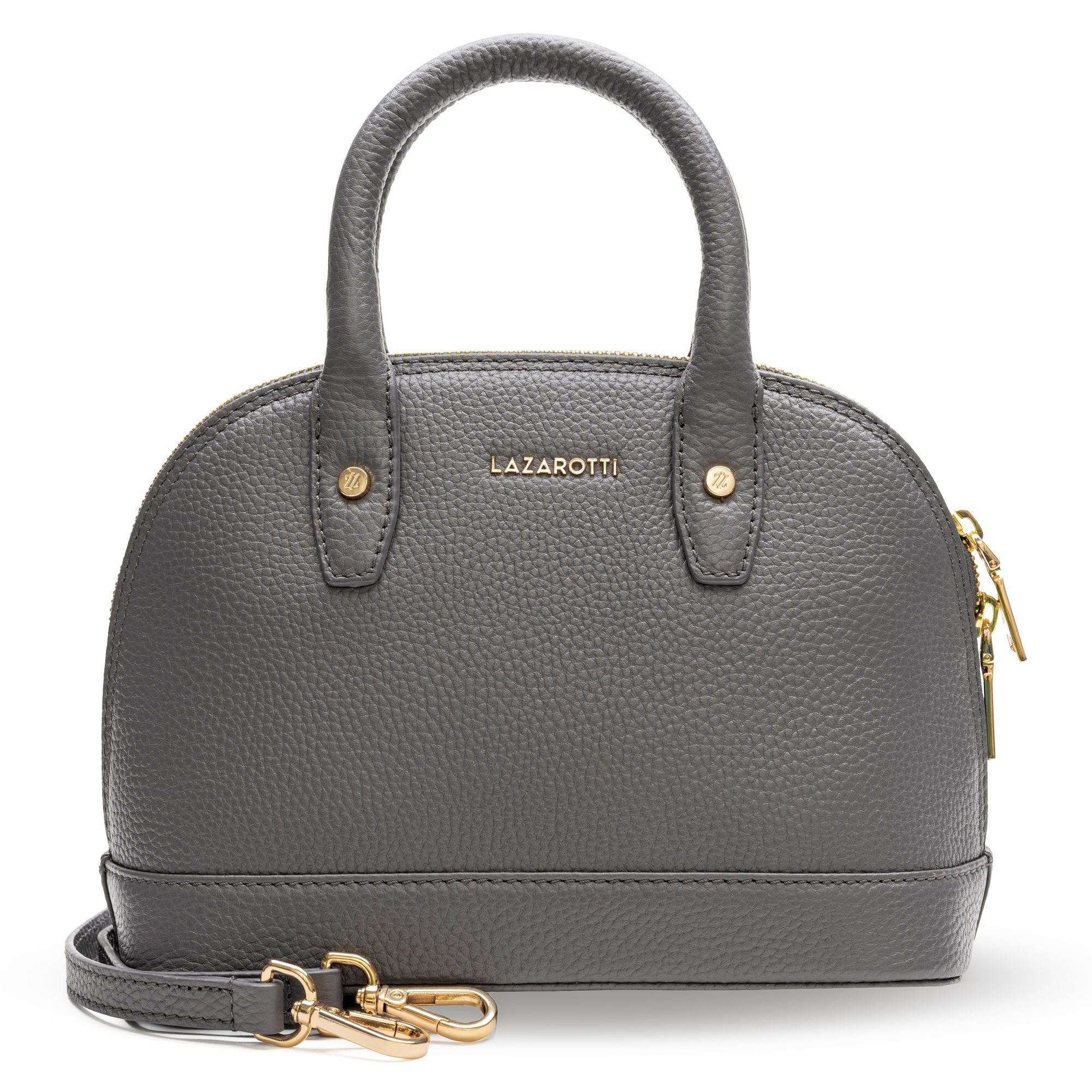 Lazarotti Henkeltasche Bologna Leather, Leder grey 2