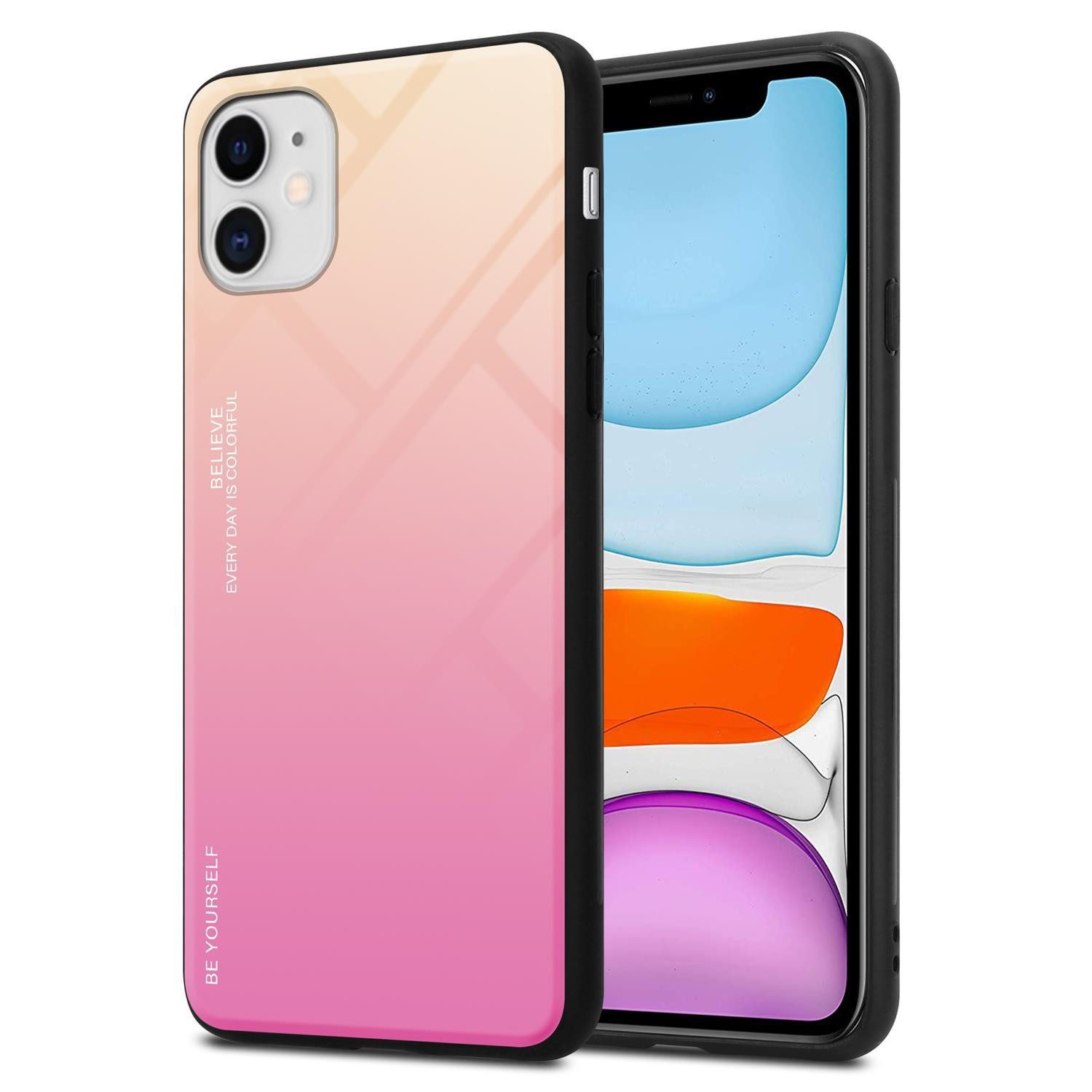 Cadorabo Handyhülle für iPhone 11 Hülle Apple iPhone 11, Robustes Hard Case - Handy Schutzhülle - Hülle - Back Cover Bumper