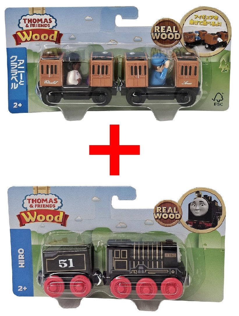 Thomas & Friends Spielzeug-Lokomotive Thomas & Friends 2er-Set Lokomotive Annie & Clarabel und Hiro, Spielze