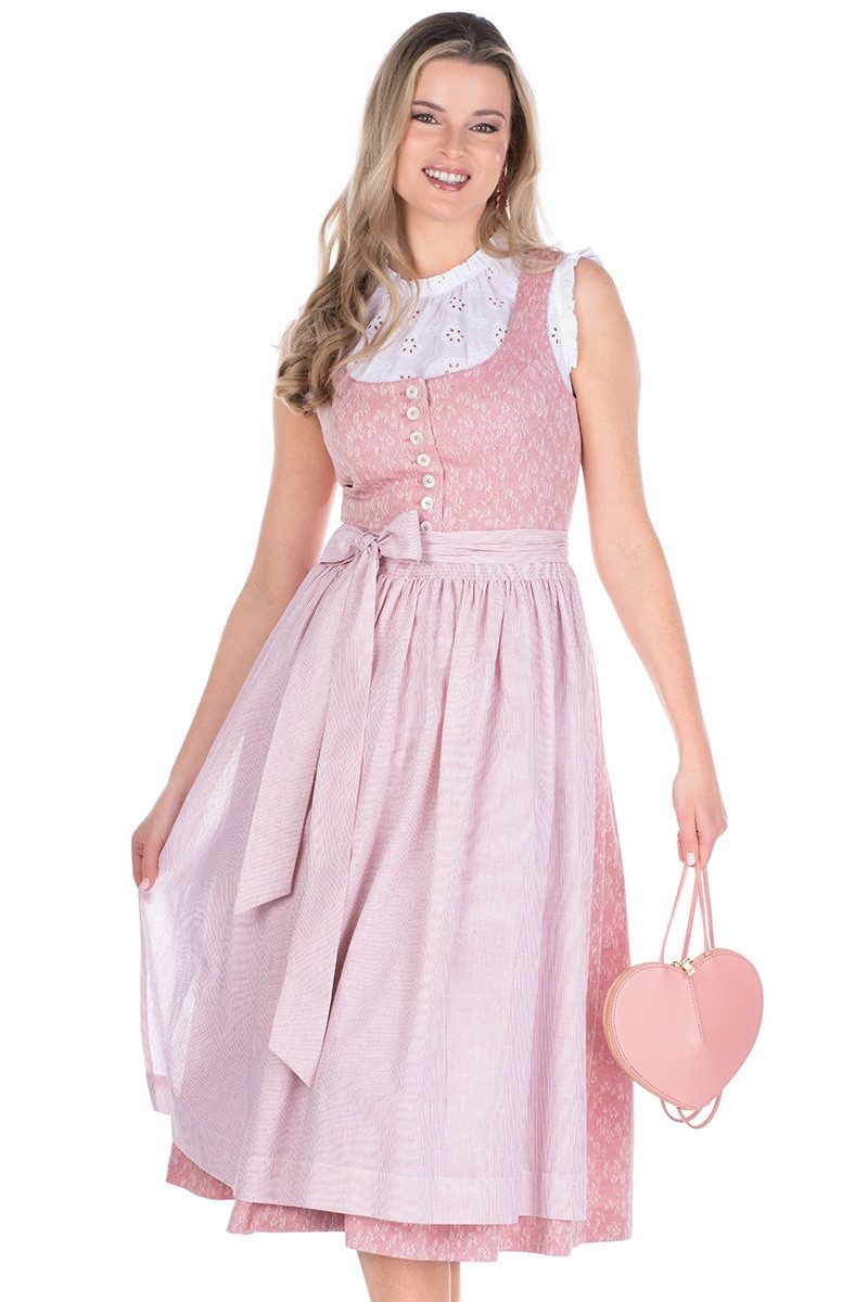 Hammerschmid Dirndl Dirndl lang 2tlg. - KOFLERSEE - rosa gemustert günstig online kaufen