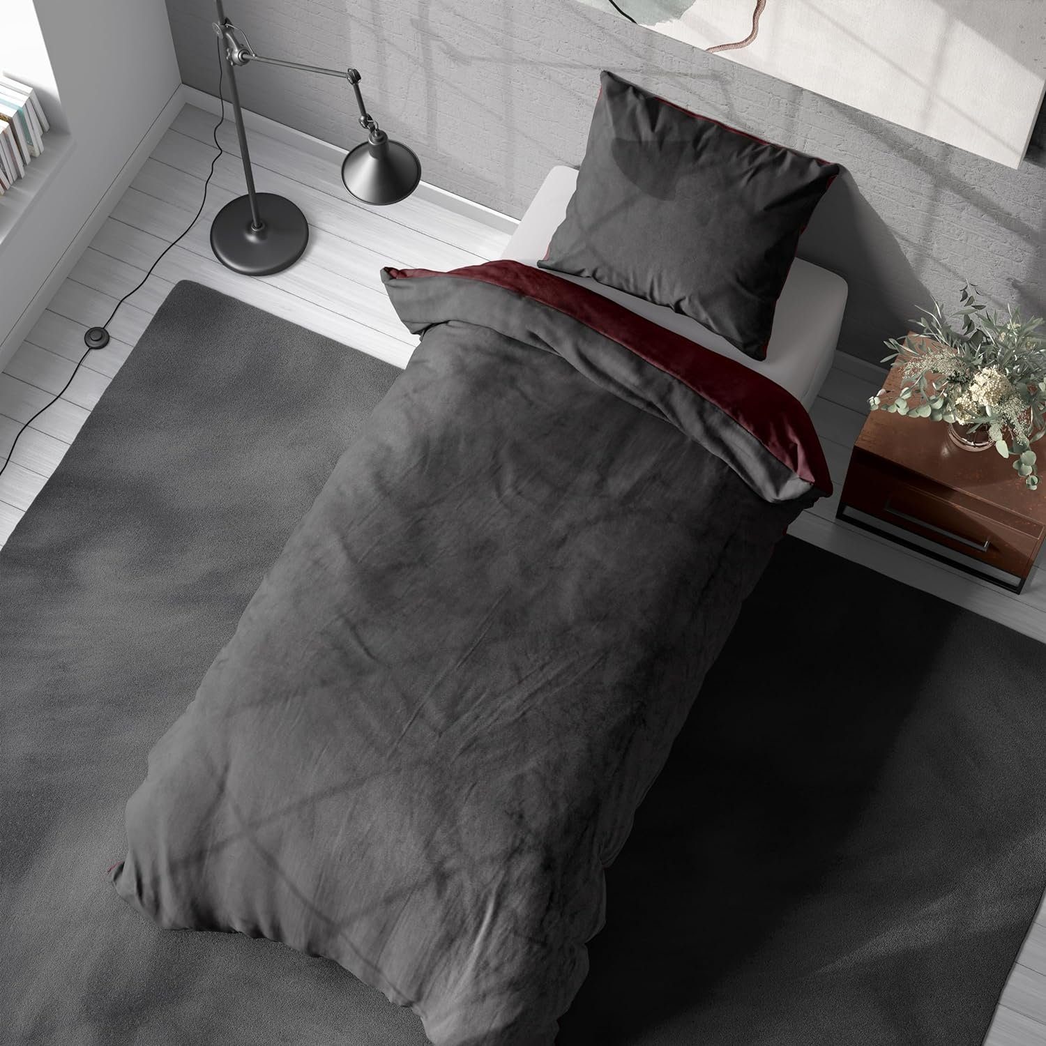 Hometex Premium Textiles Bettwäsche Teddy Cashmere Touch Bettwäsche - Winter- & Wendebettwäsche, Besonders weich, kuschelig & warm – Bild 5 von 5
