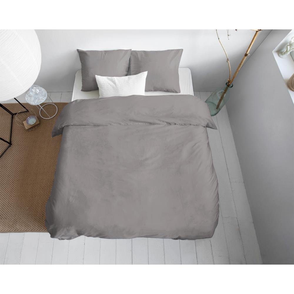 Sitheim-Europe Bettwäsche PRIMAVIERA DELUXE UNI SATIN Bettbezug & Kissenbezüge, Baumwolle, 2 teilig, Der Satin sorgt für einen leichten Glanz