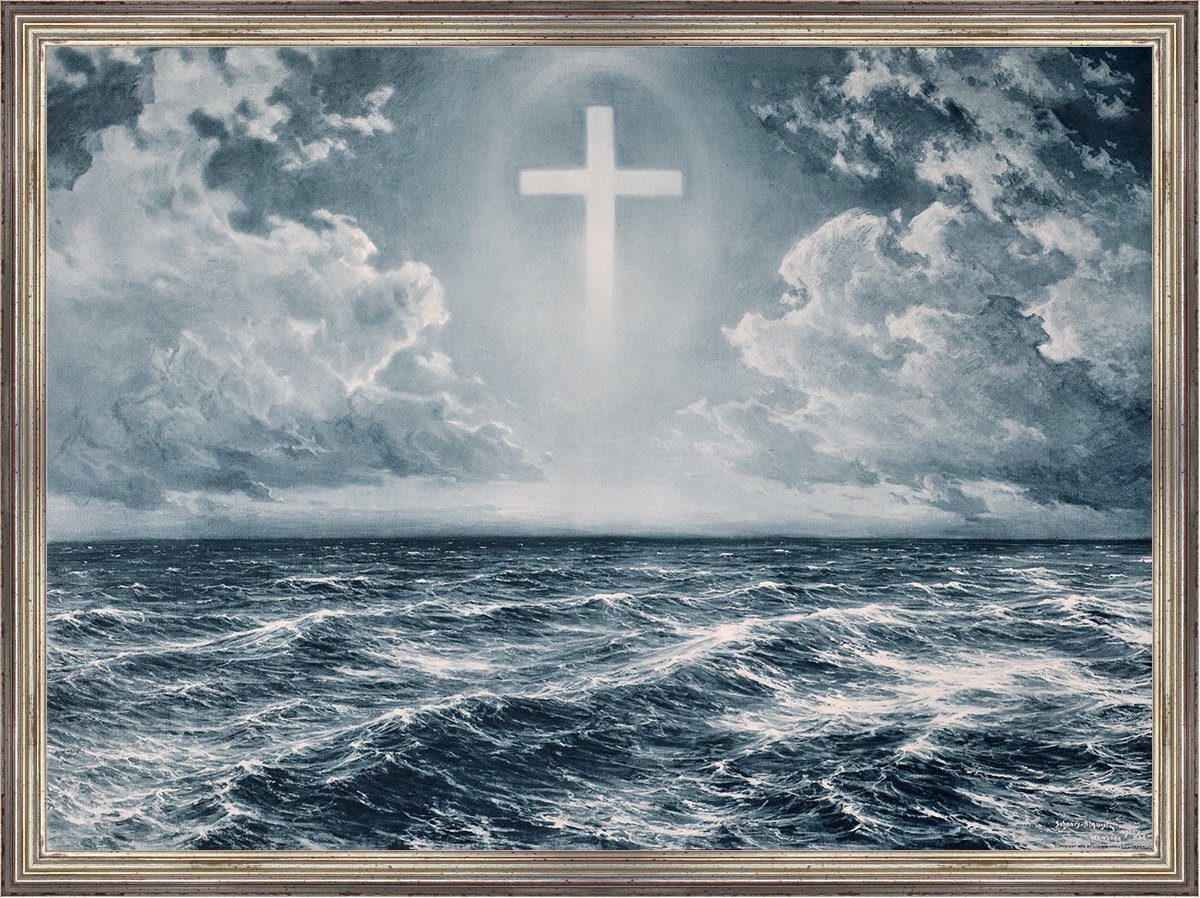 Kunstdruck Per Crucem ad Lucem II Kreuz Marine Schnars Alquist A2 LW 015, (1 St)