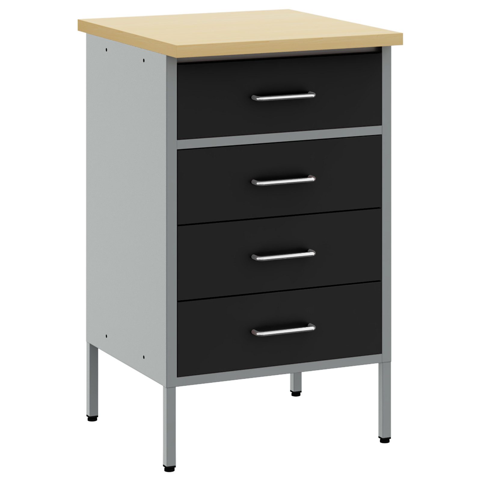 vidaXL Werkbank Werkbank mit Выдвижные ящики Schwarz und Grau 50 x 55 x 85 cm, (1-tlg)