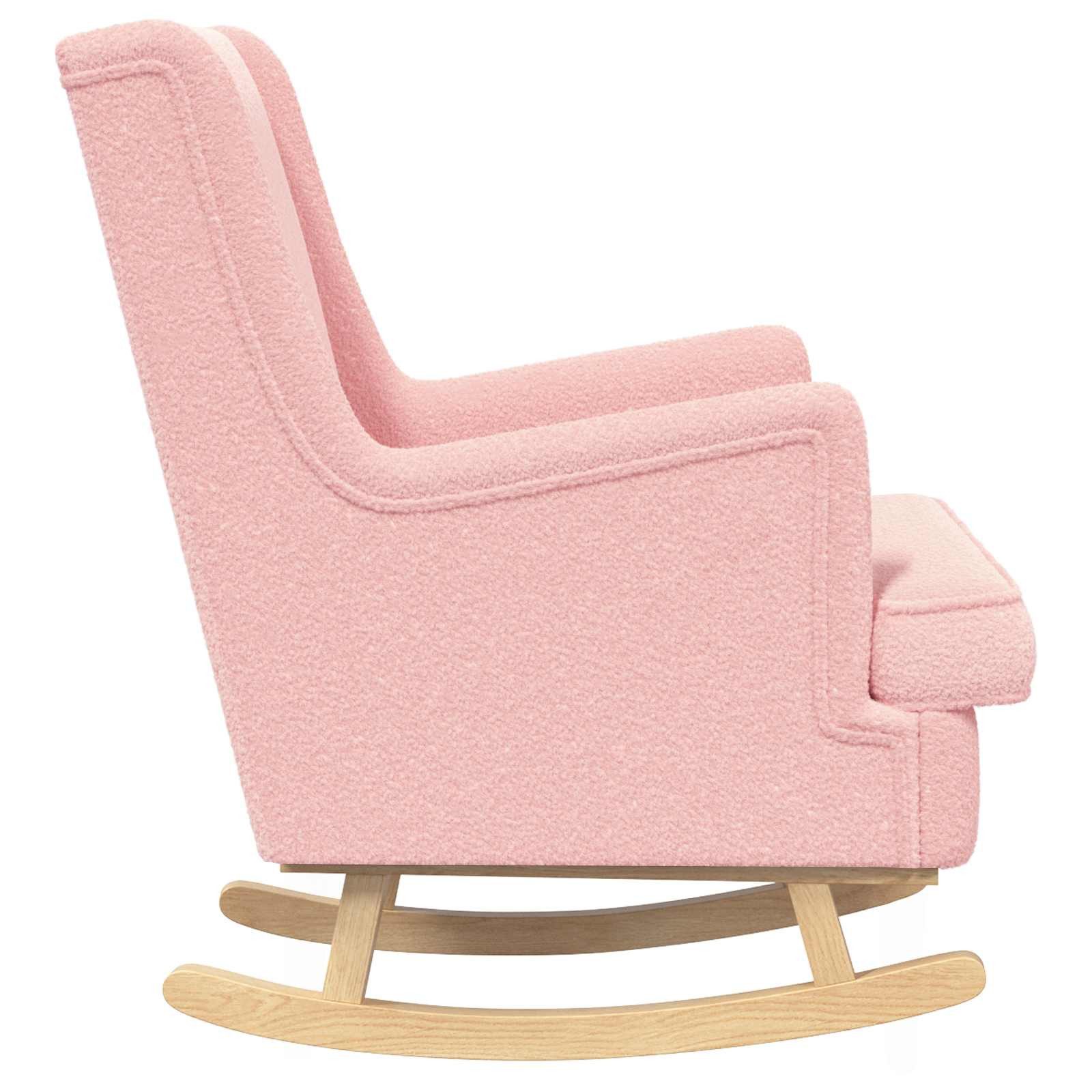 vidaXL Schaukelstuhl Schaukelstuhl Rosa 62 x 80 x 85 cm Schafstoff (1 St)