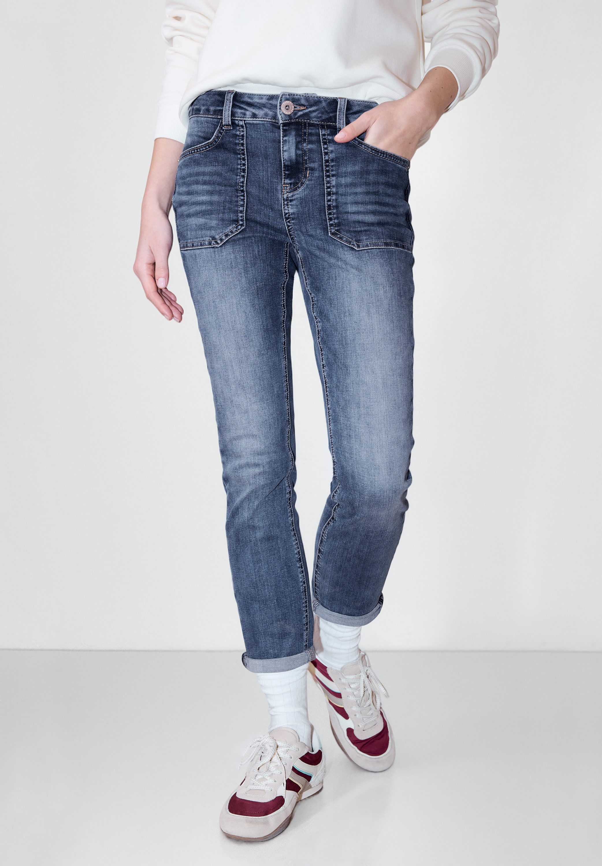 STREET ONE STUDIO Comfort-fit-Jeans Middle Waist