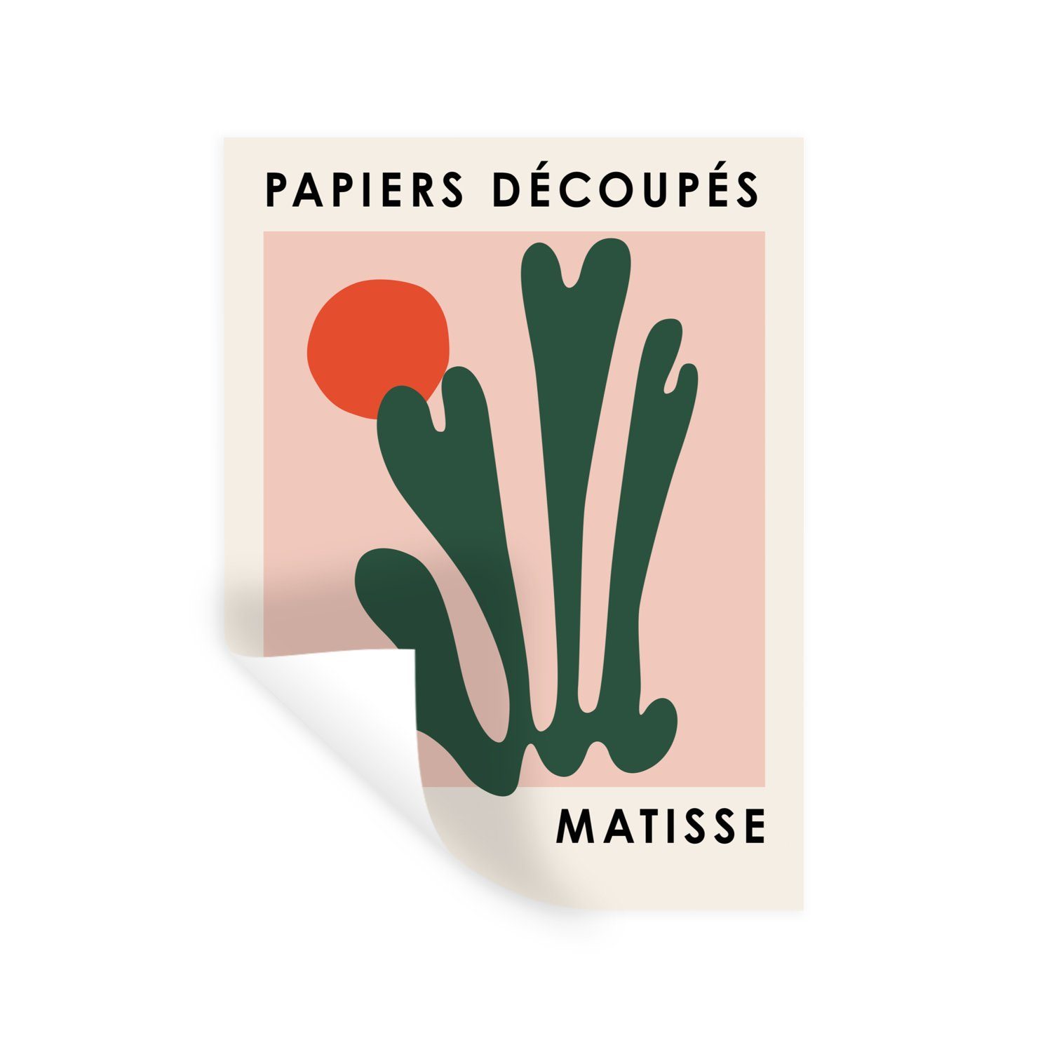 MuchoWow Wandsticker Matisse - Kunst - Abstrakt - Sonne (1 St), Wandaufkleber, Wandtattoo, Selbstklebend, Wohnzimmer, Schlafzimmer