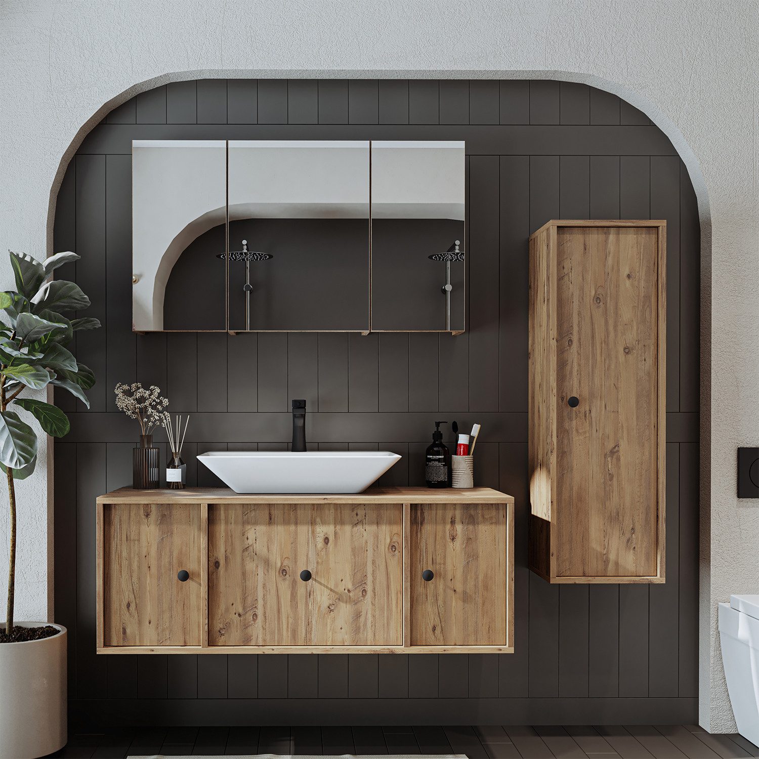 Roomart Badmöbel-Set GUSTO-ATL 120 cm, (Komplett-Set, günstig online kaufen