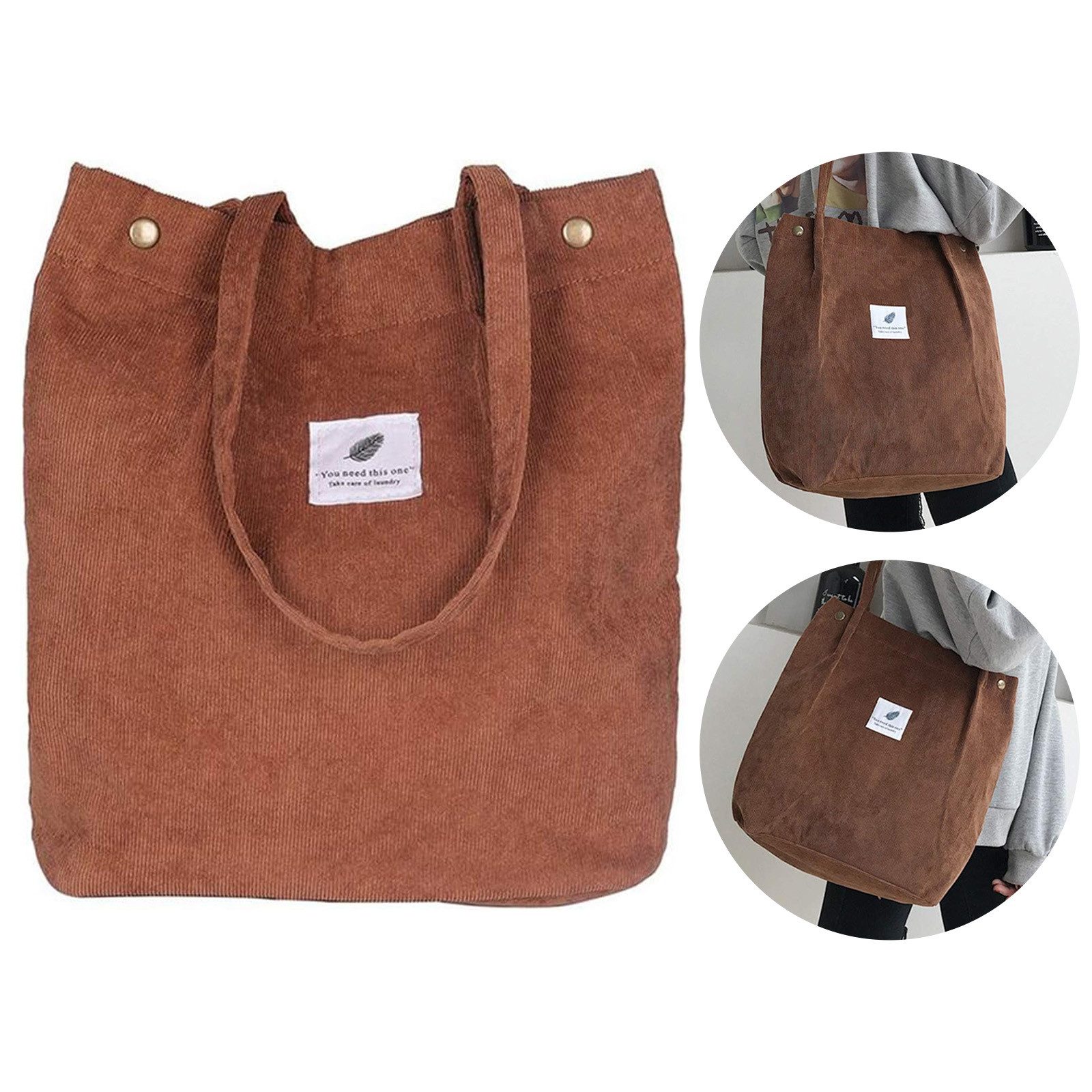 OKWISH Handtasche Kordsamtschultertasche Tote Bag Freizeittasche günstig online kaufen