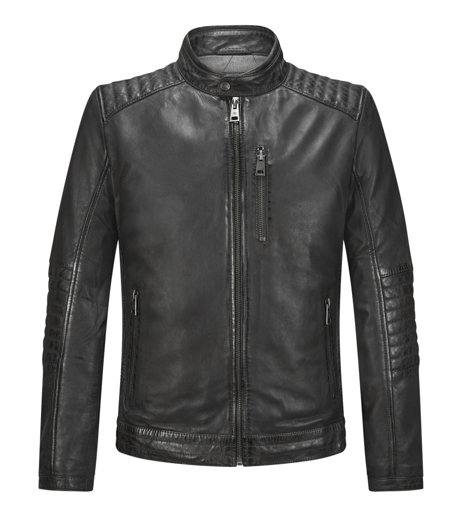 Milestone Lederjacke MSFloriano lässige Bikerjacke im Vintage-Look aus Lamm günstig online kaufen