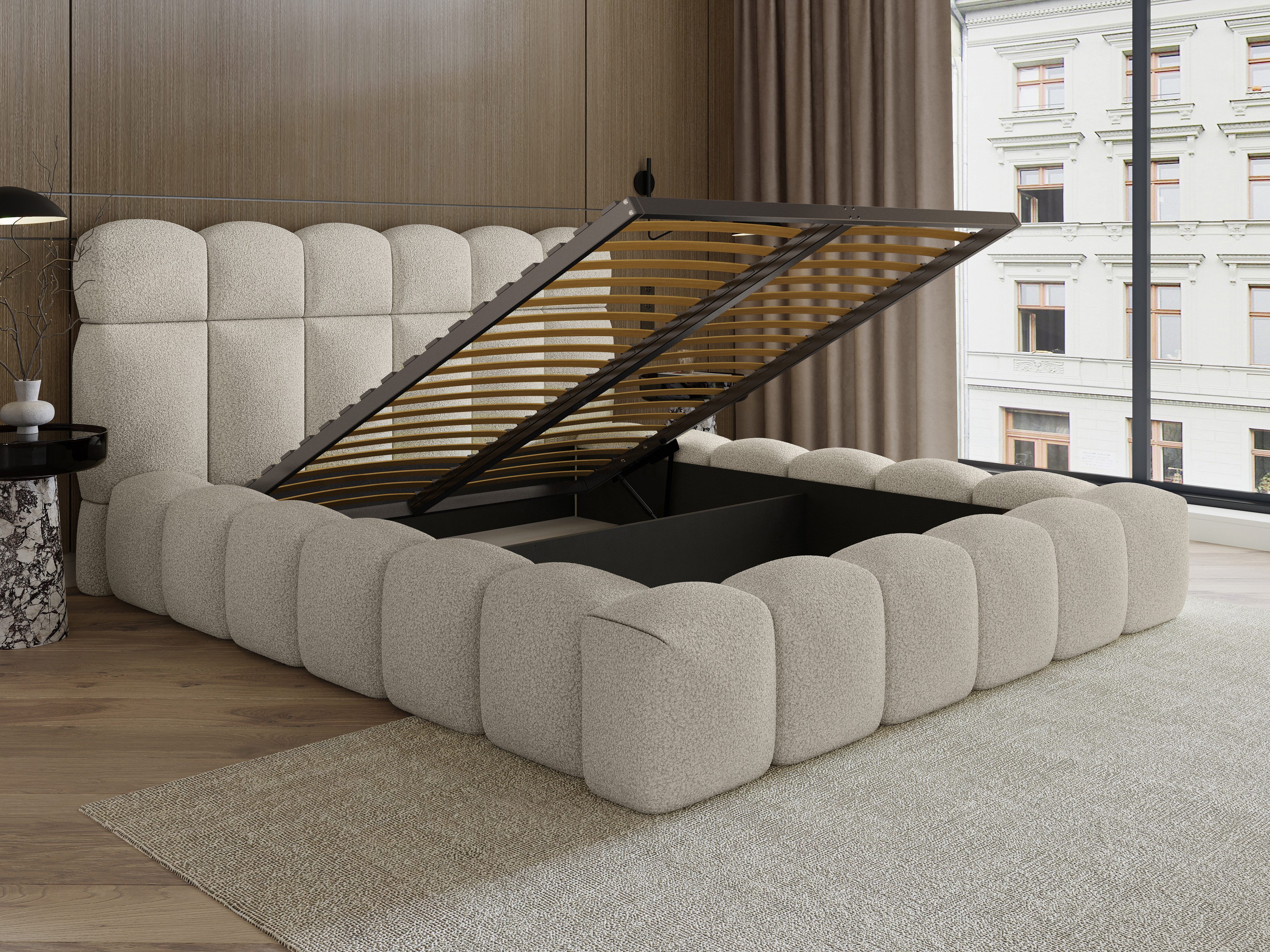 wonello Polsterbett Mira XL 4 (das Original), Bett mit Bettkasten und Latte günstig online kaufen